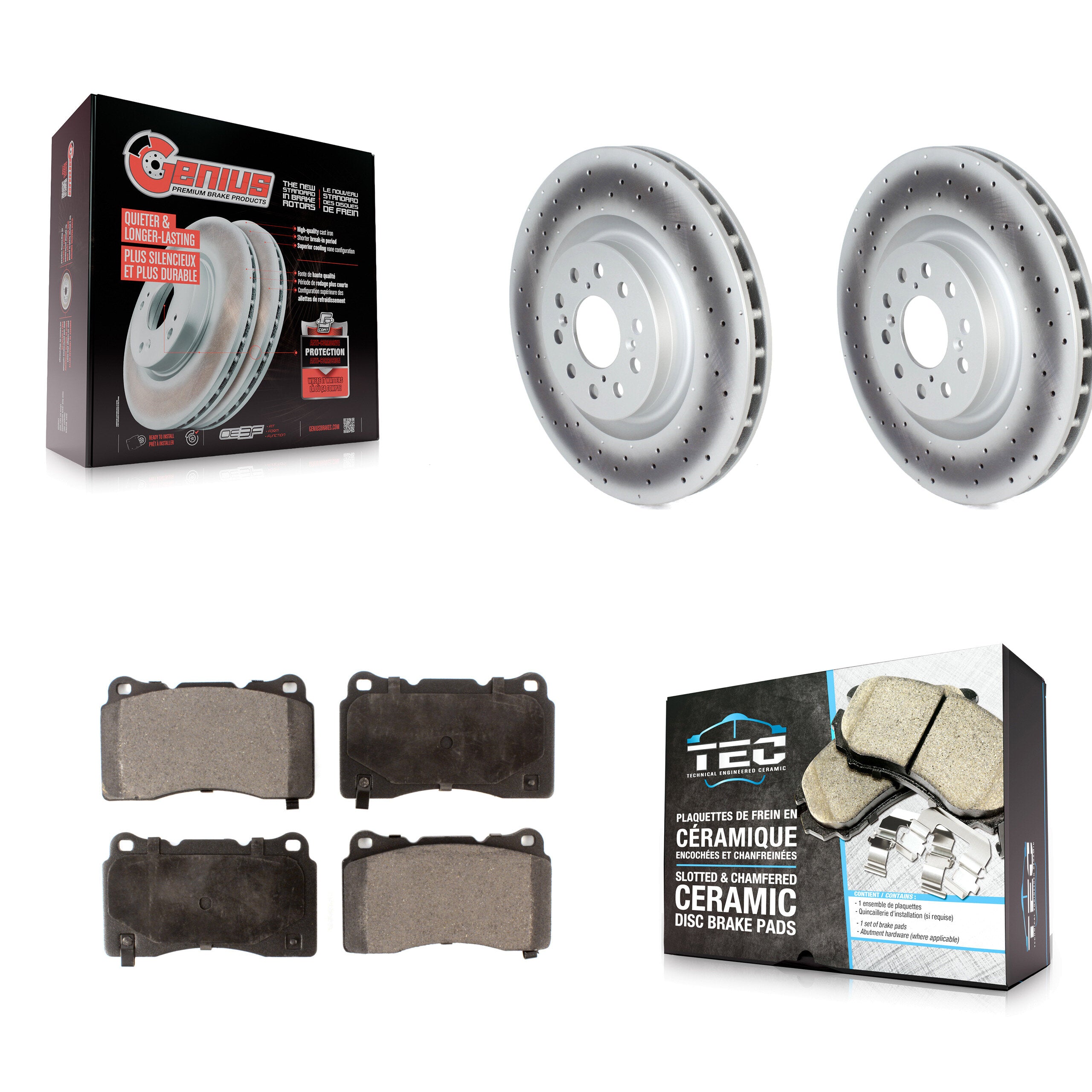 Transit Auto KGT-102710 Disc Brake Kit for 2017-2020 Honda Civic - Front
