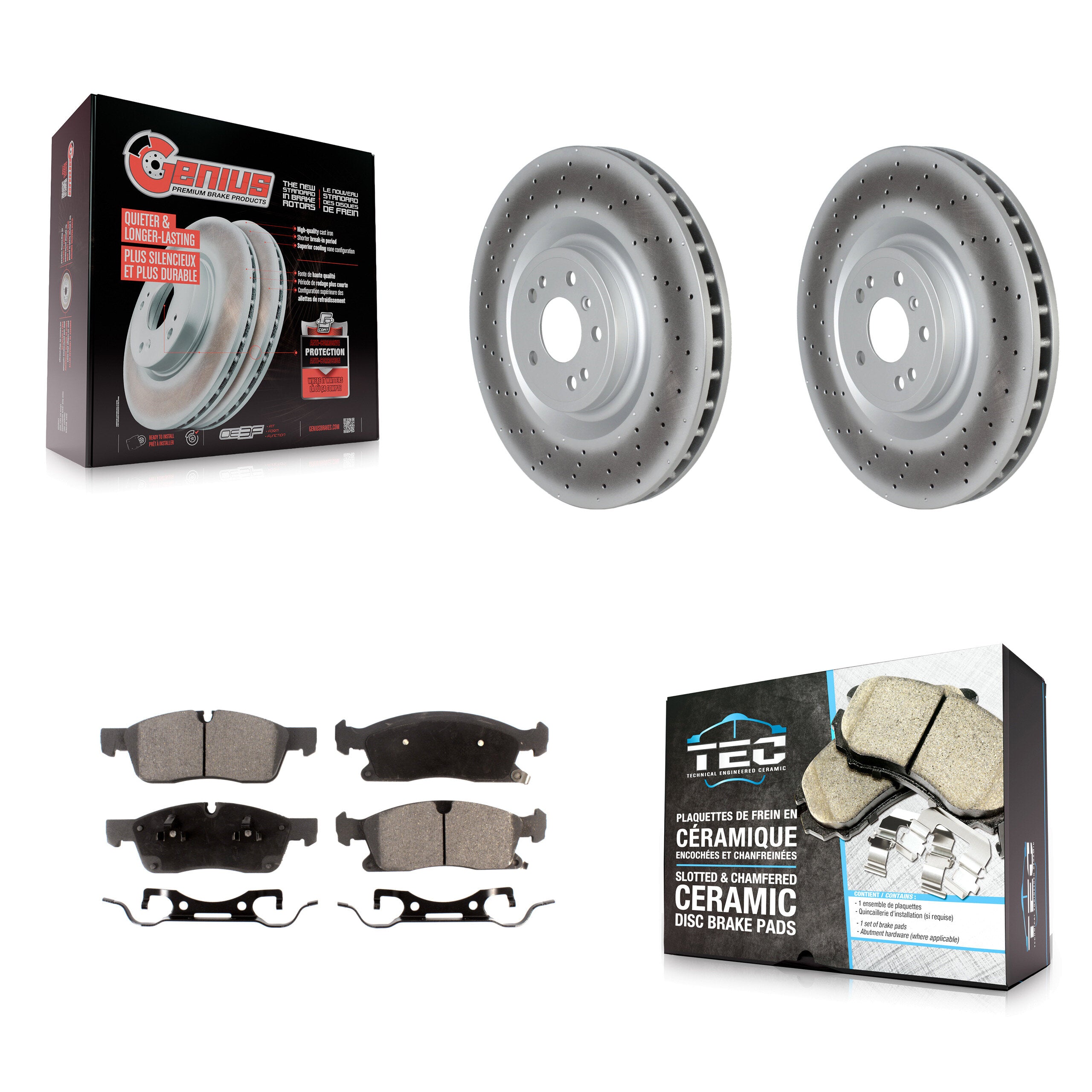 Transit Auto KGT-102715 Disc Brake Kit for 2012-2019 Mercedes-Benz GLE400, Mercedes-Benz GLS450 and More - Front