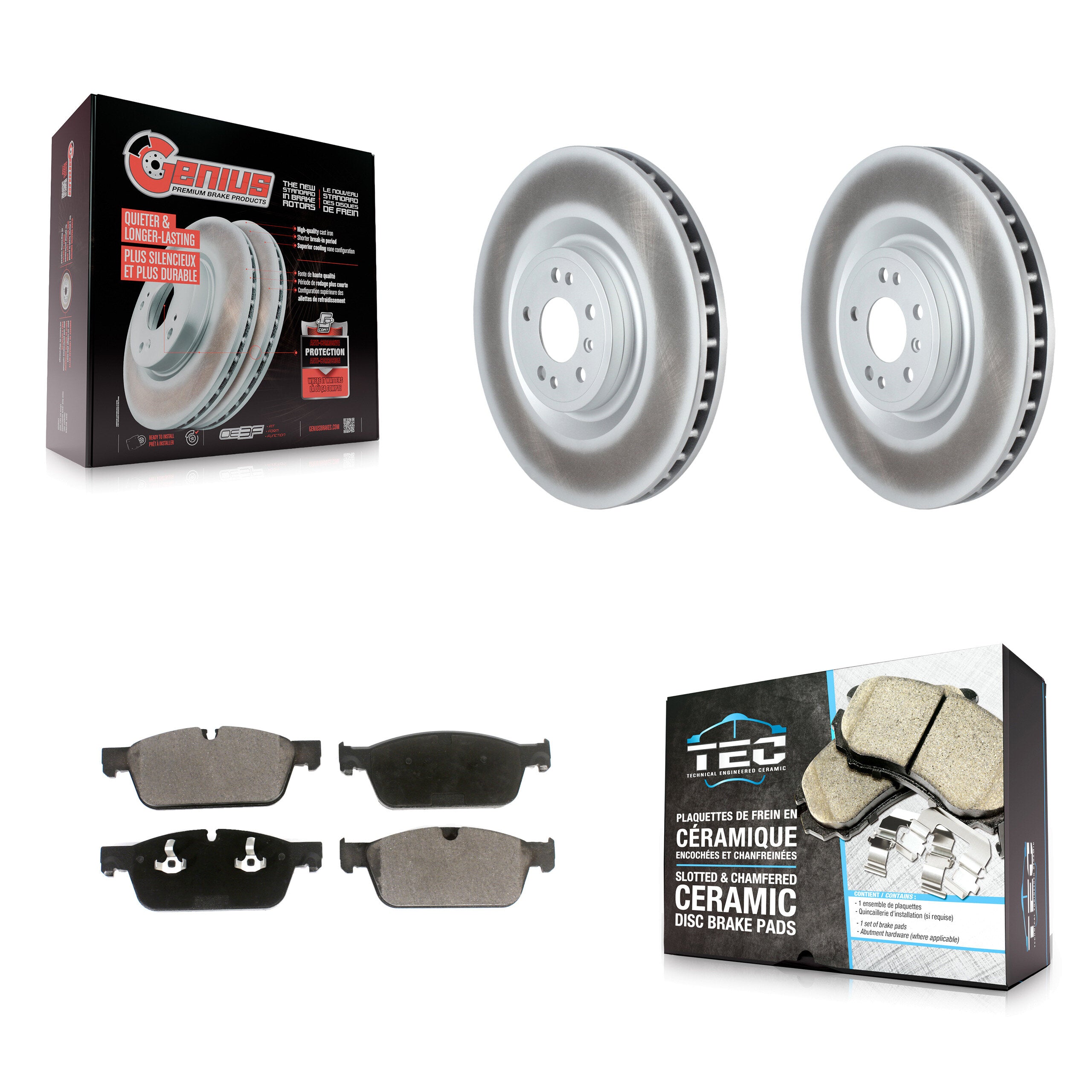 Transit Auto KGT-102716 Disc Brake Kit for 2012-2018 Mercedes-Benz GLE550e, Mercedes-Benz GL550 and More - Front