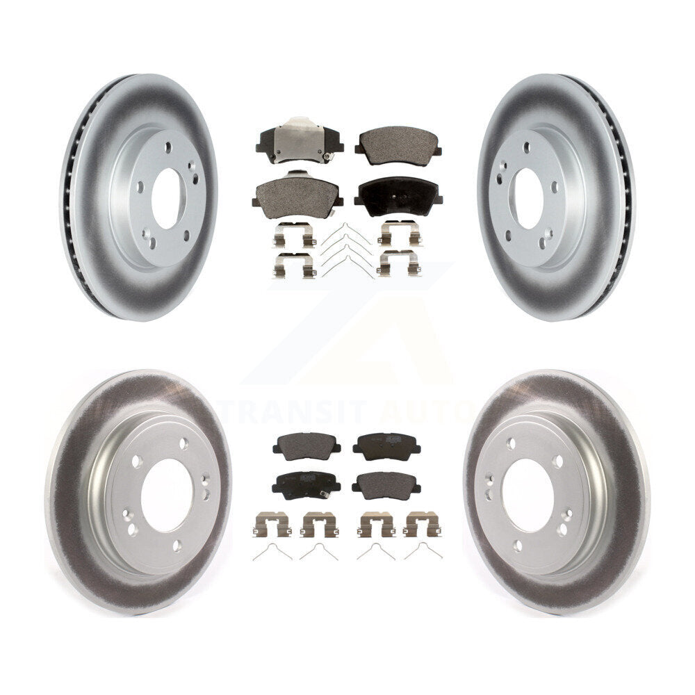 Transit Auto KGT-102747 Disc Brake Kit for 2017-2022 Kia Niro, Hyundai Ioniq - Front and Rear