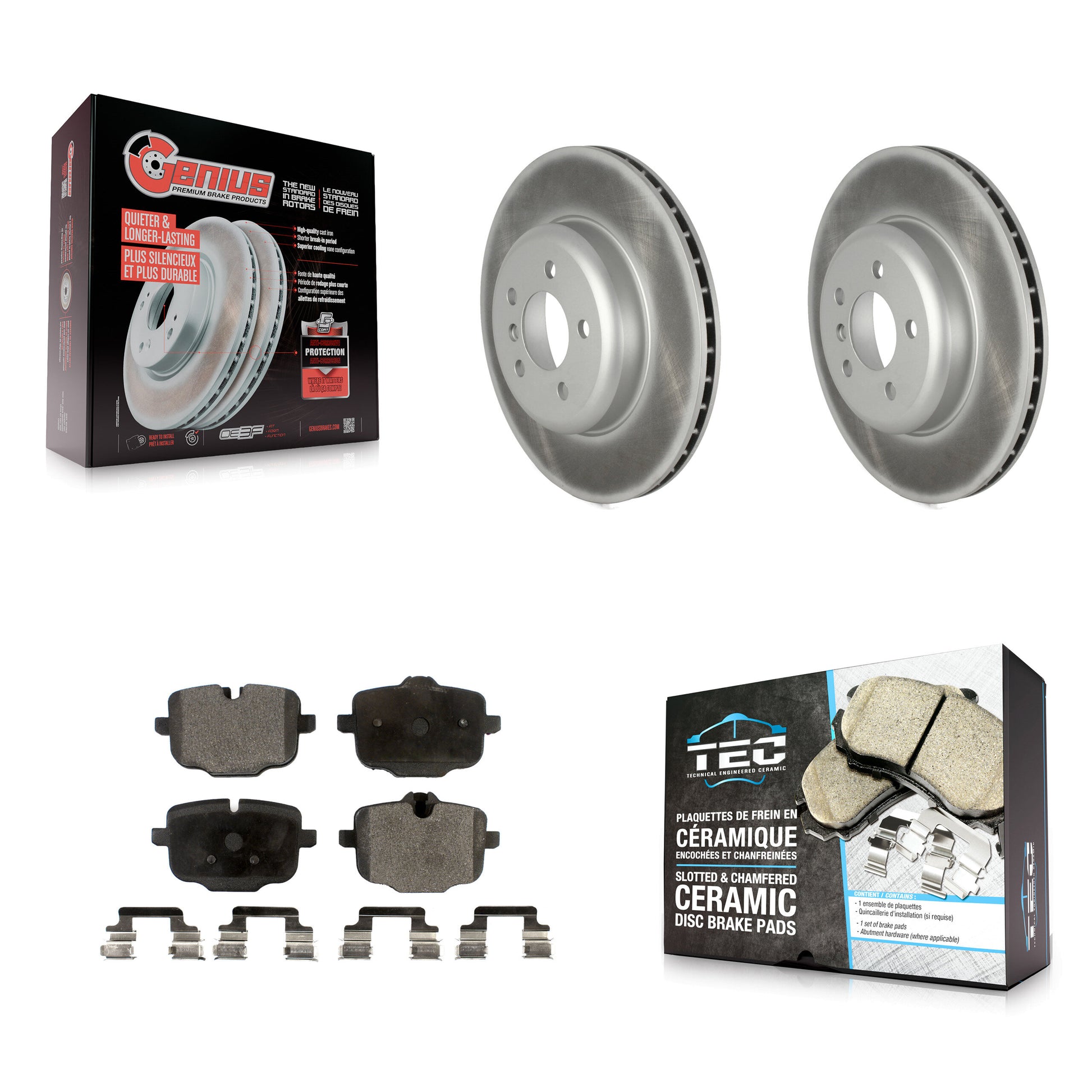 Transit Auto KGT-102763 Disc Brake Kit for 2011-2018 BMW Alpina B6 xDrive Gran Coupe, BMW 640i xDrive and More - Rear