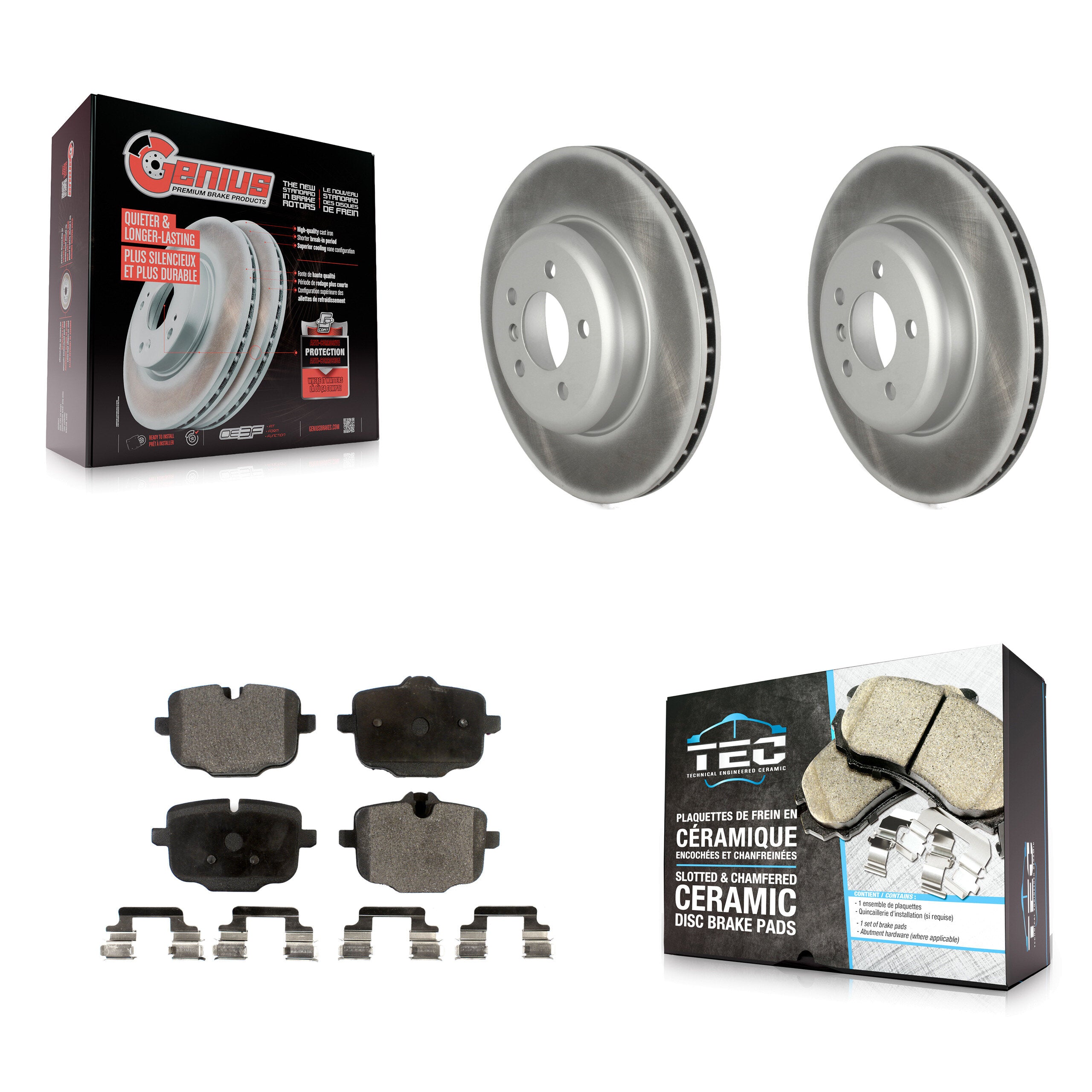 Transit Auto KGT-102763 Disc Brake Kit for 2011-2018 BMW Alpina B6 xDrive Gran Coupe, BMW 640i xDrive and More - Rear