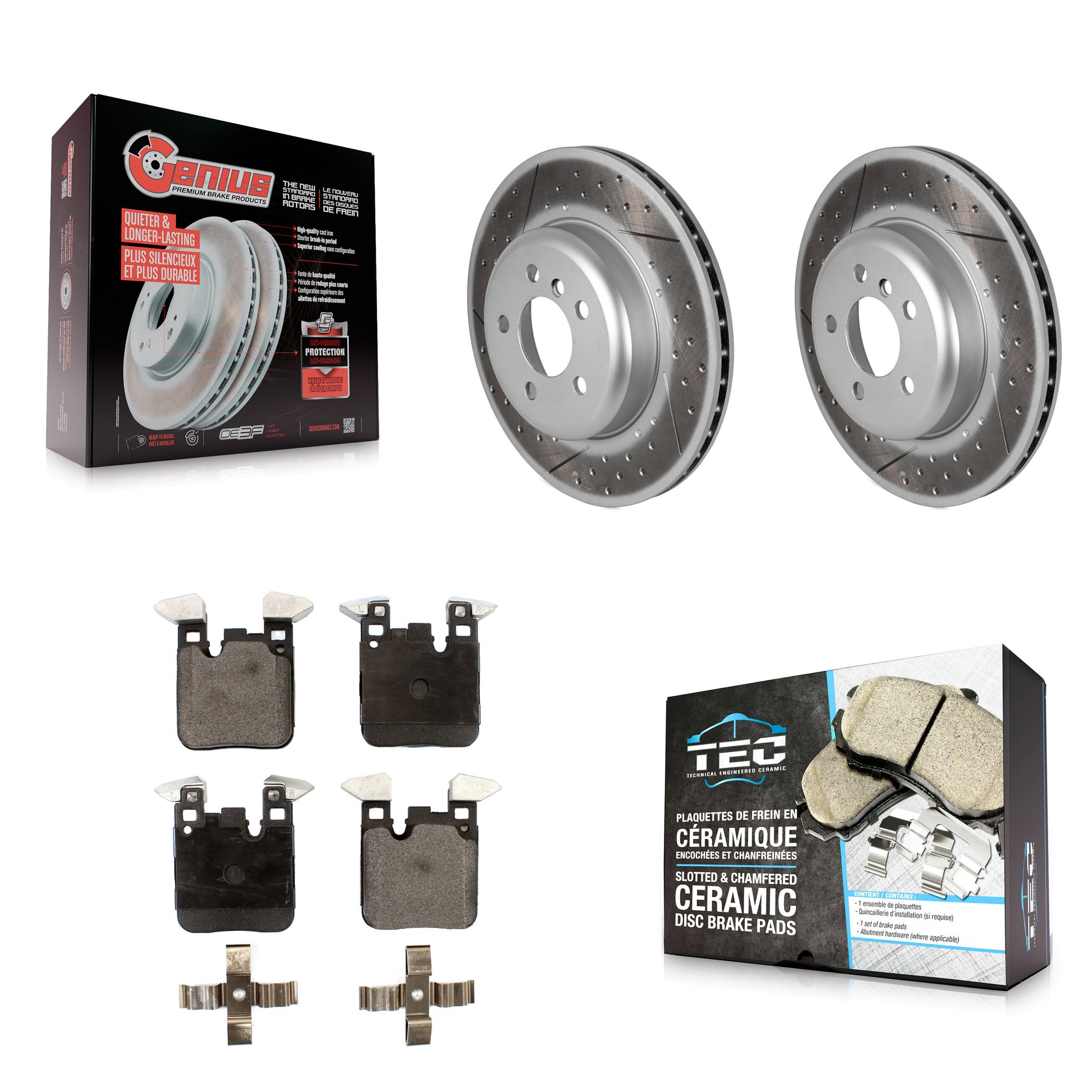 Transit Auto KGT-102767 Disc Brake Kit for 2013-2020 BMW 330i, BMW 330i GT xDrive and More - Rear