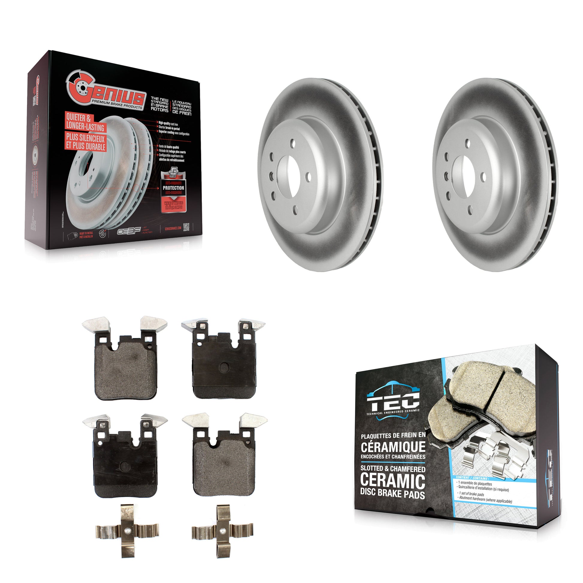 Transit Auto KGT-102768 Disc Brake Kit for 2013-2020 BMW 330i, BMW 330i GT xDrive and More - Rear