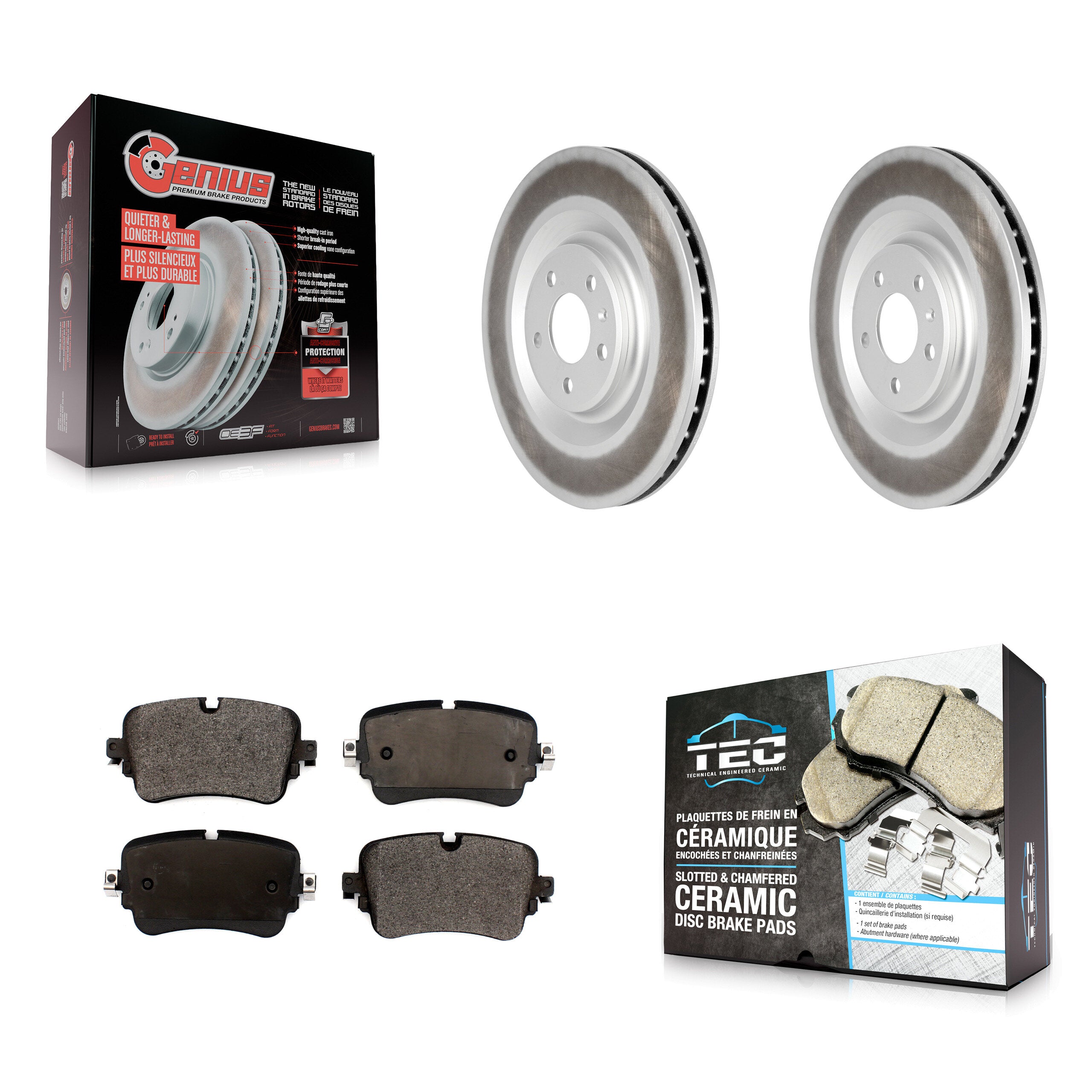 Transit Auto KGT-102773 Disc Brake Kit for 2017-2020 Audi A8 Quattro, Audi Q8 and More - Rear