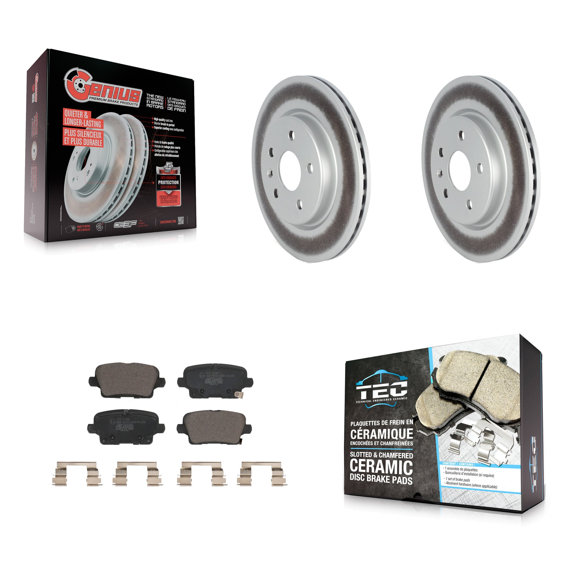 Transit Auto KGT-102800 Disc Brake Kit for 2019-2024 Buick Envision, Cadillac XT4 - Rear