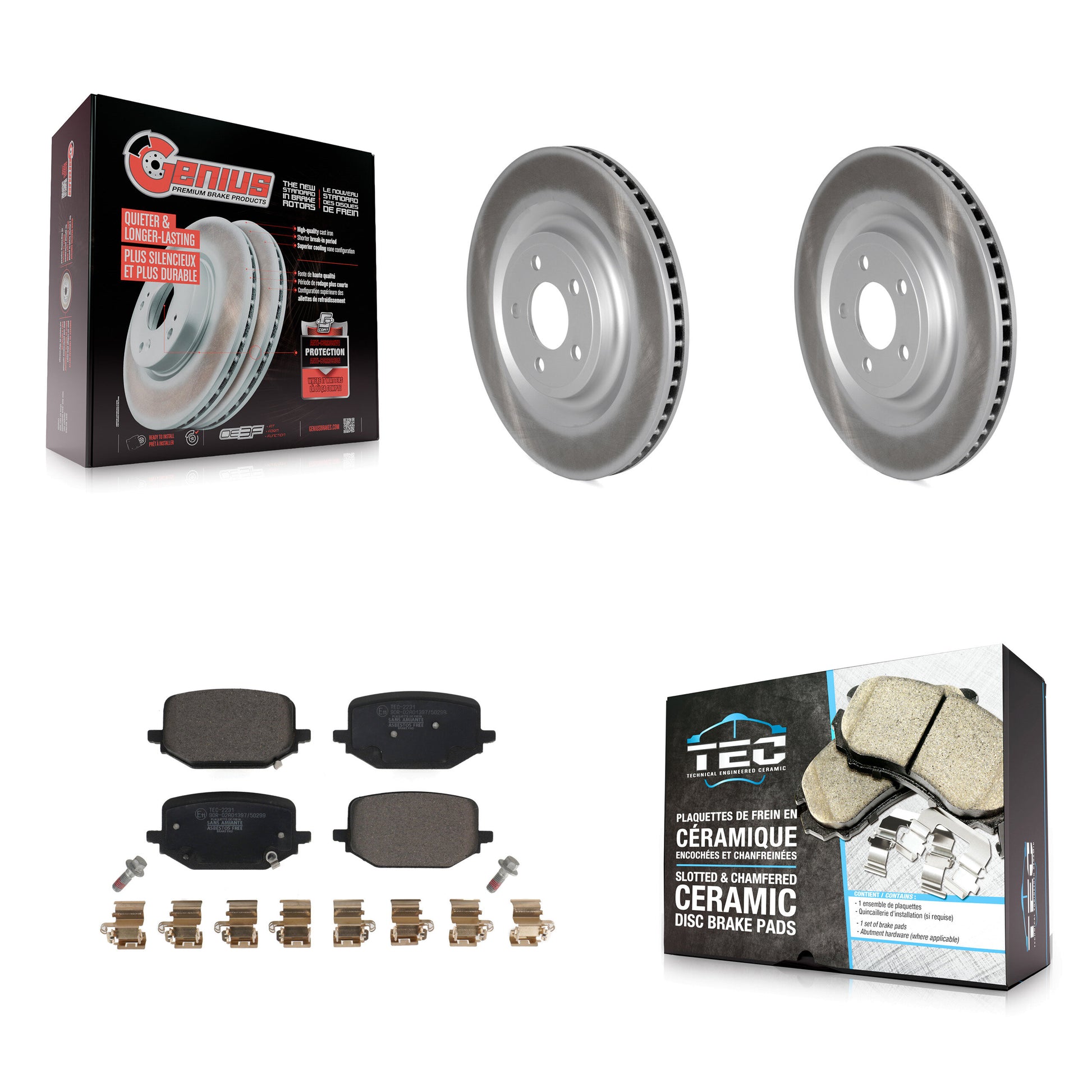 Transit Auto KGT-102812 Disc Brake Kit for 2020-2024 Ford Explorer, Ford Police Interceptor Utility, Lincoln Aviator - Rear