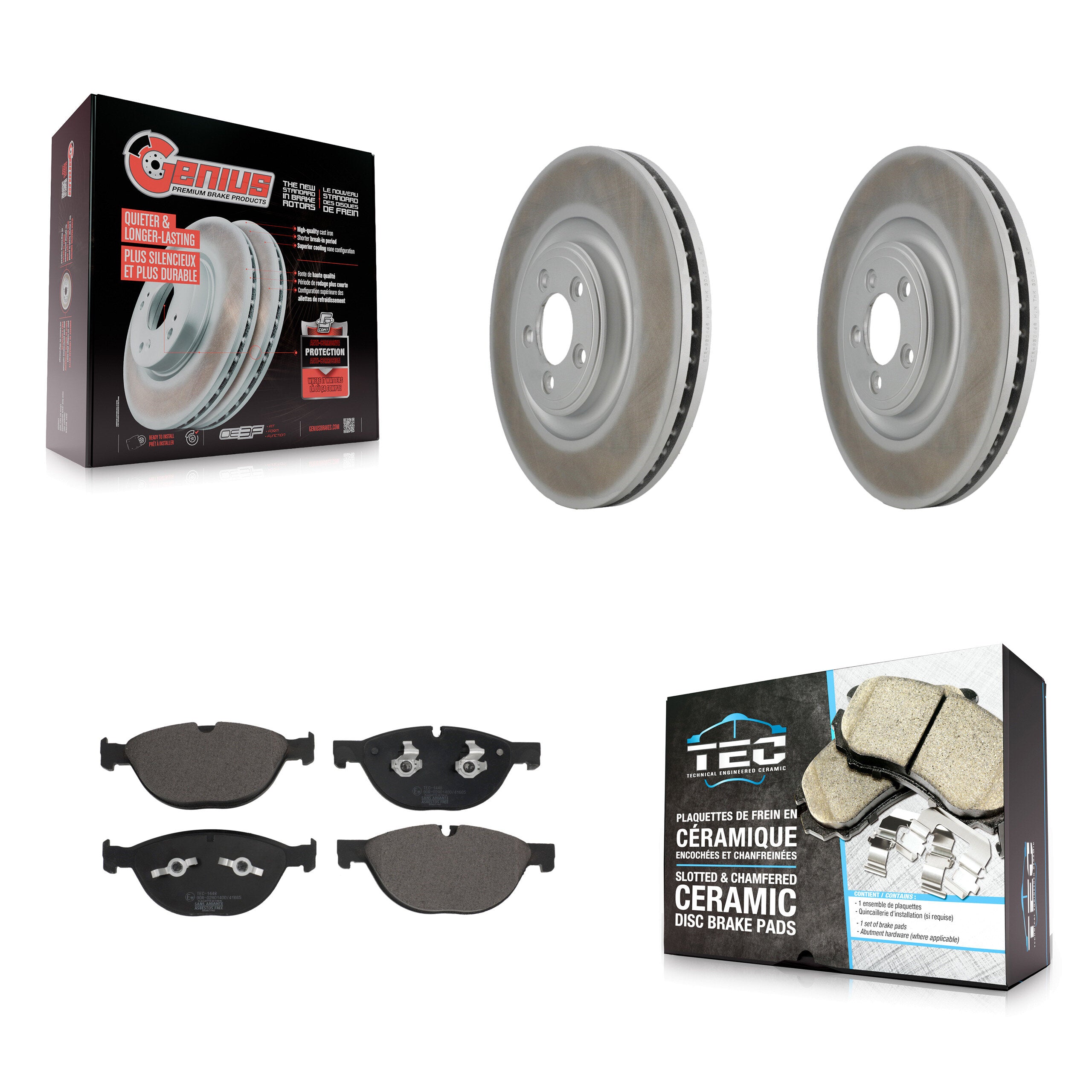 Transit Auto KGT-102827 Disc Brake Kit for 2010-2017 Jaguar XJ, Jaguar XF - Front