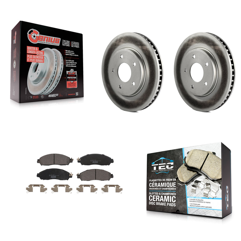 Transit Auto KGT-102833 Disc Brake Kit for 2018-2023 Nissan NV200, Nissan LEAF - Front