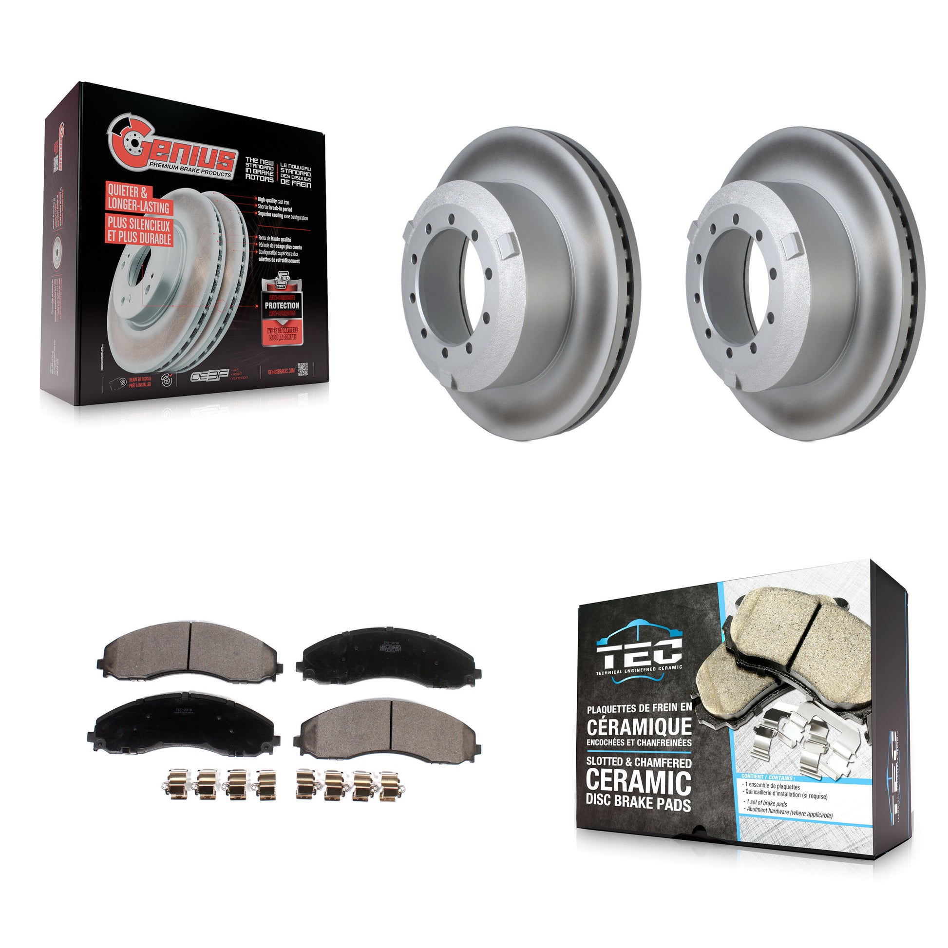 Transit Auto KGT-102862 Disc Brake Kit for 2017-2022 Ford F-600 Super Duty, Ford F-450 Super Duty, Ford F-550 Super Duty - Rear