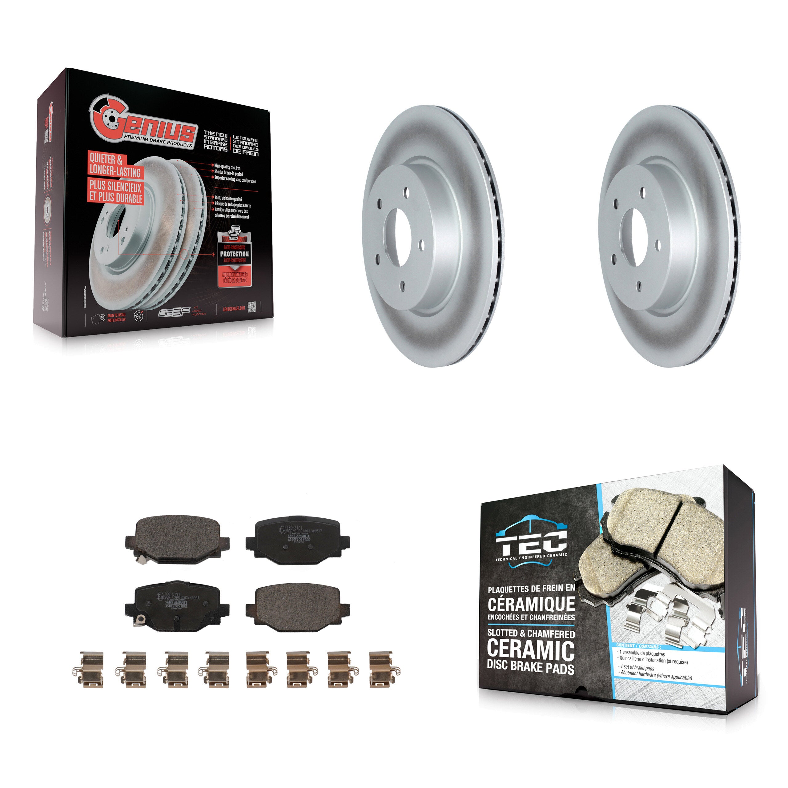 Transit Auto KGT-102865 Disc Brake Kit for 2019-2024 INFINITI QX55, INFINITI QX50 - Rear