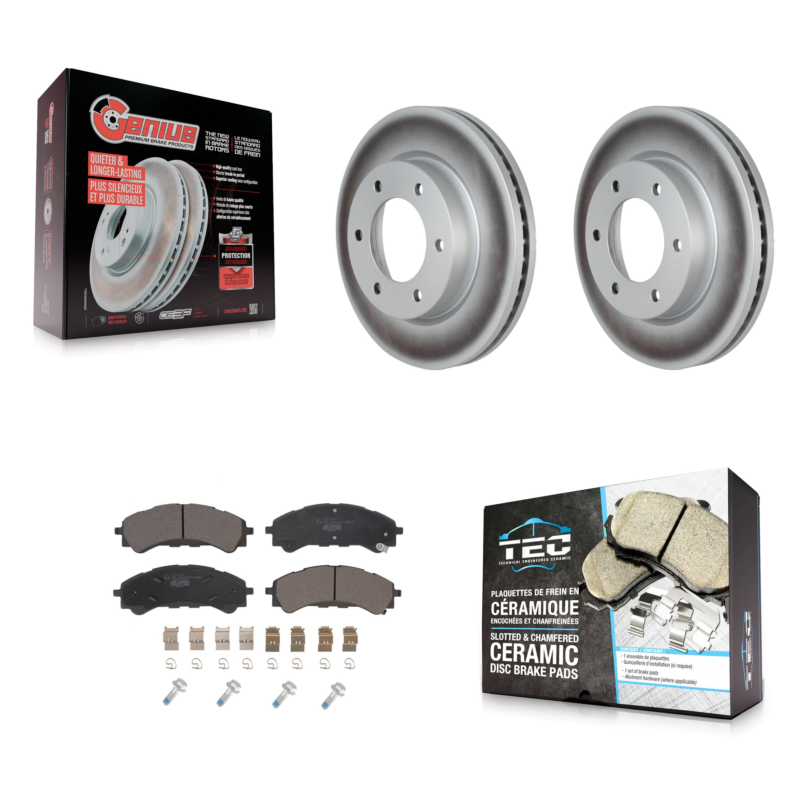 Transit Auto KGT-102866 Disc Brake Kit for 2019-2024 Ford Ranger, Ford Bronco - Front