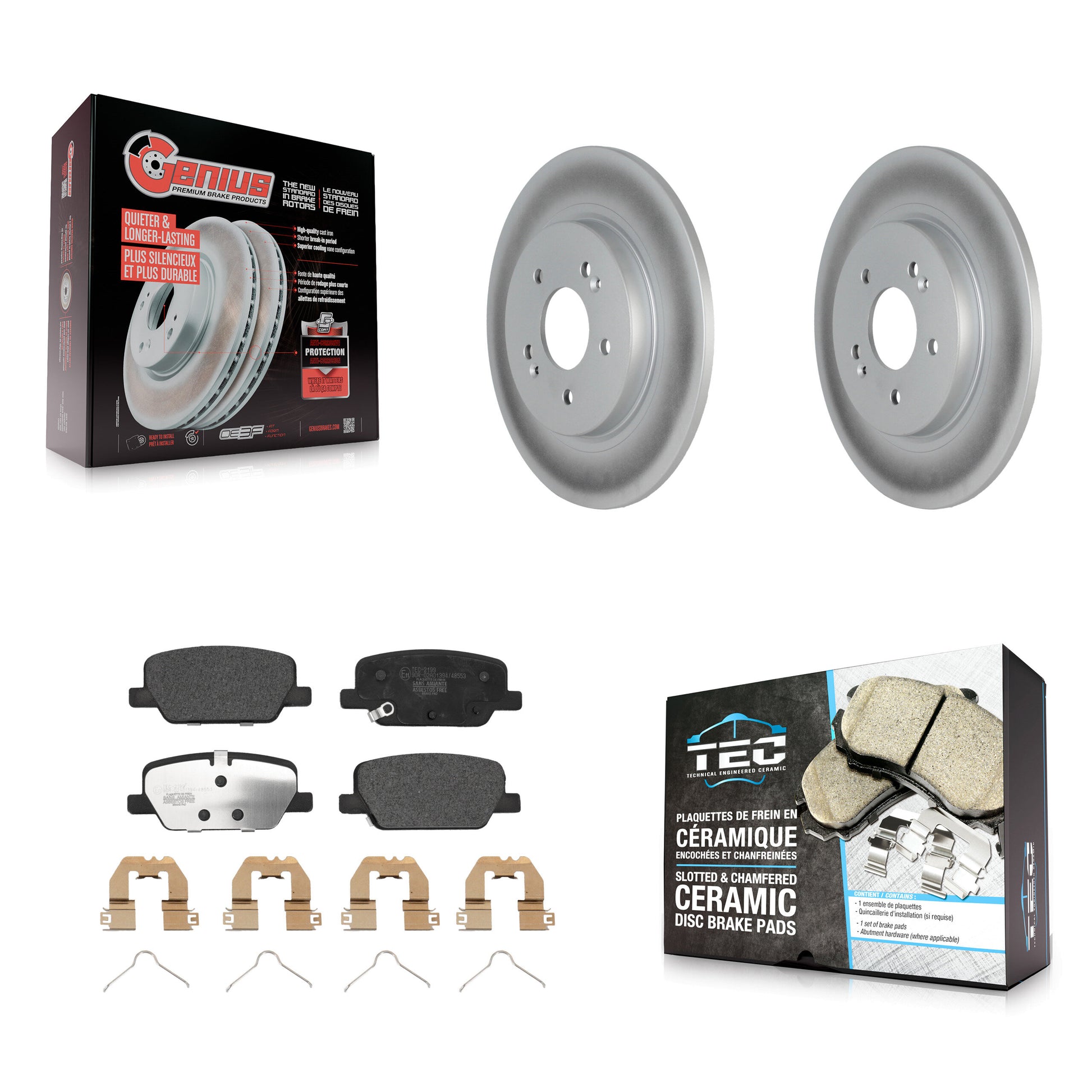 Transit Auto KGT-102890 Disc Brake Kit for 2019-2024 Hyundai Palisade, Hyundai Santa Fe, Kia Telluride - Rear