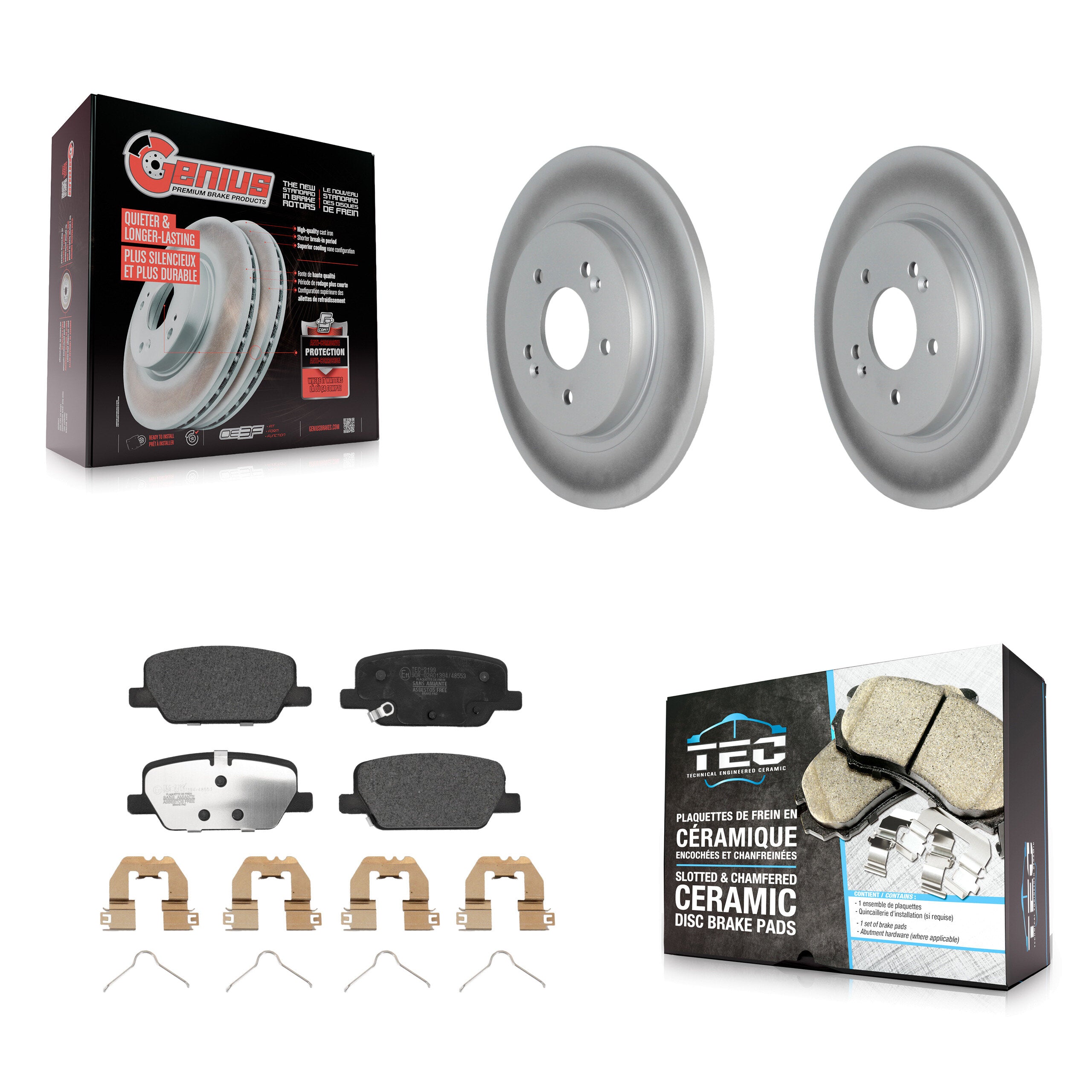 Transit Auto KGT-102890 Disc Brake Kit for 2019-2024 Hyundai Palisade, Hyundai Santa Fe, Kia Telluride - Rear