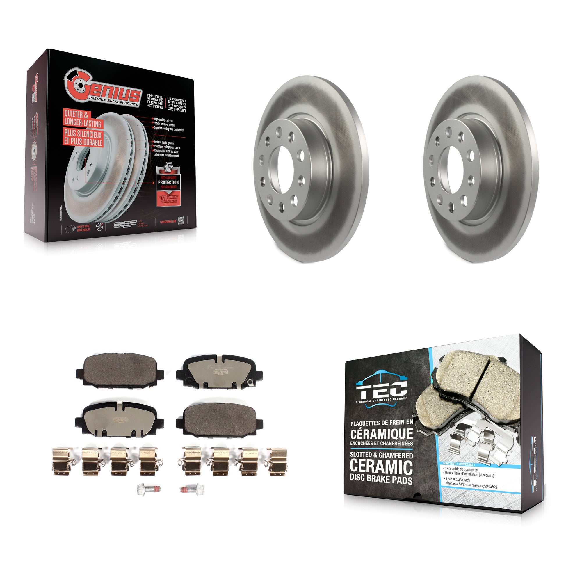Transit Auto KGT-102891 Disc Brake Kit for 2018-2023 Jeep Compass - Rear