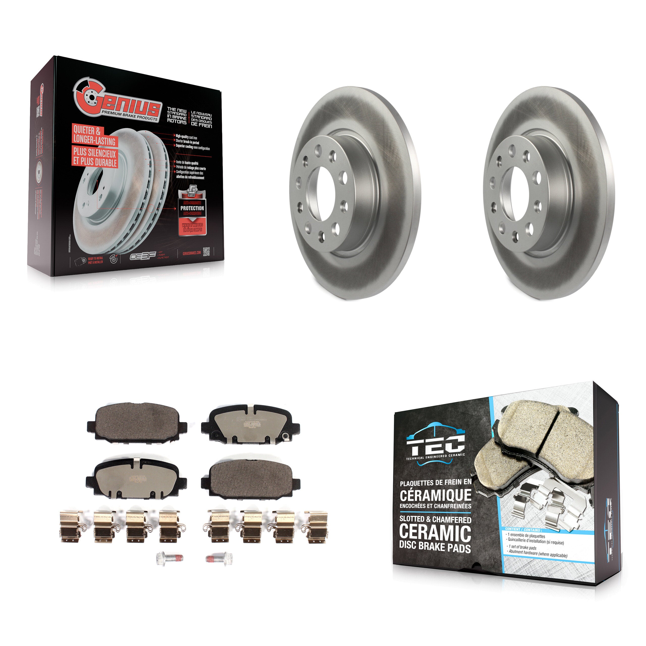 Transit Auto KGT-102891 Disc Brake Kit for 2018-2023 Jeep Compass - Rear