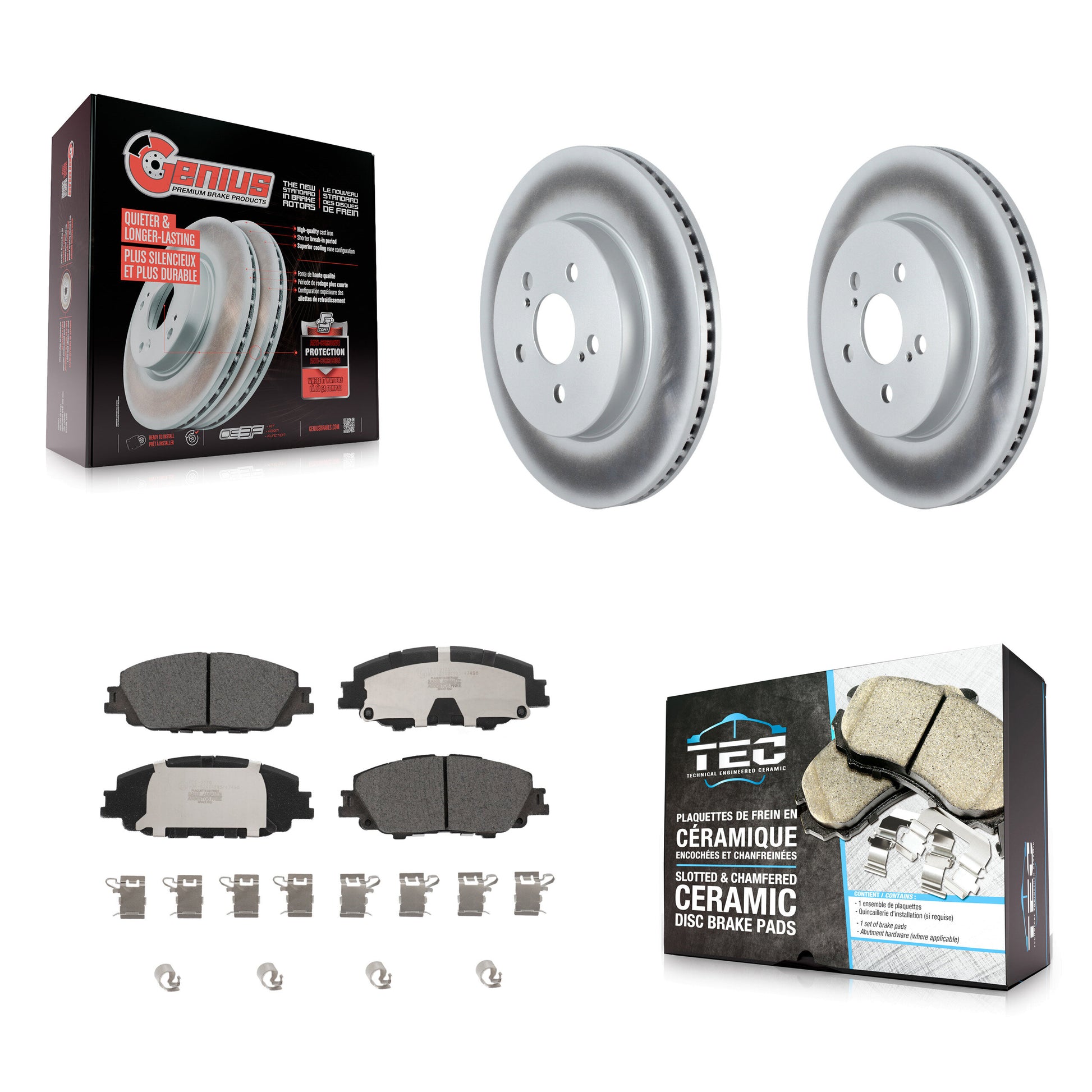 Transit Auto KGT-102896 Disc Brake Kit for 2019-2024 Toyota Corolla, Toyota Prius Prime - Front