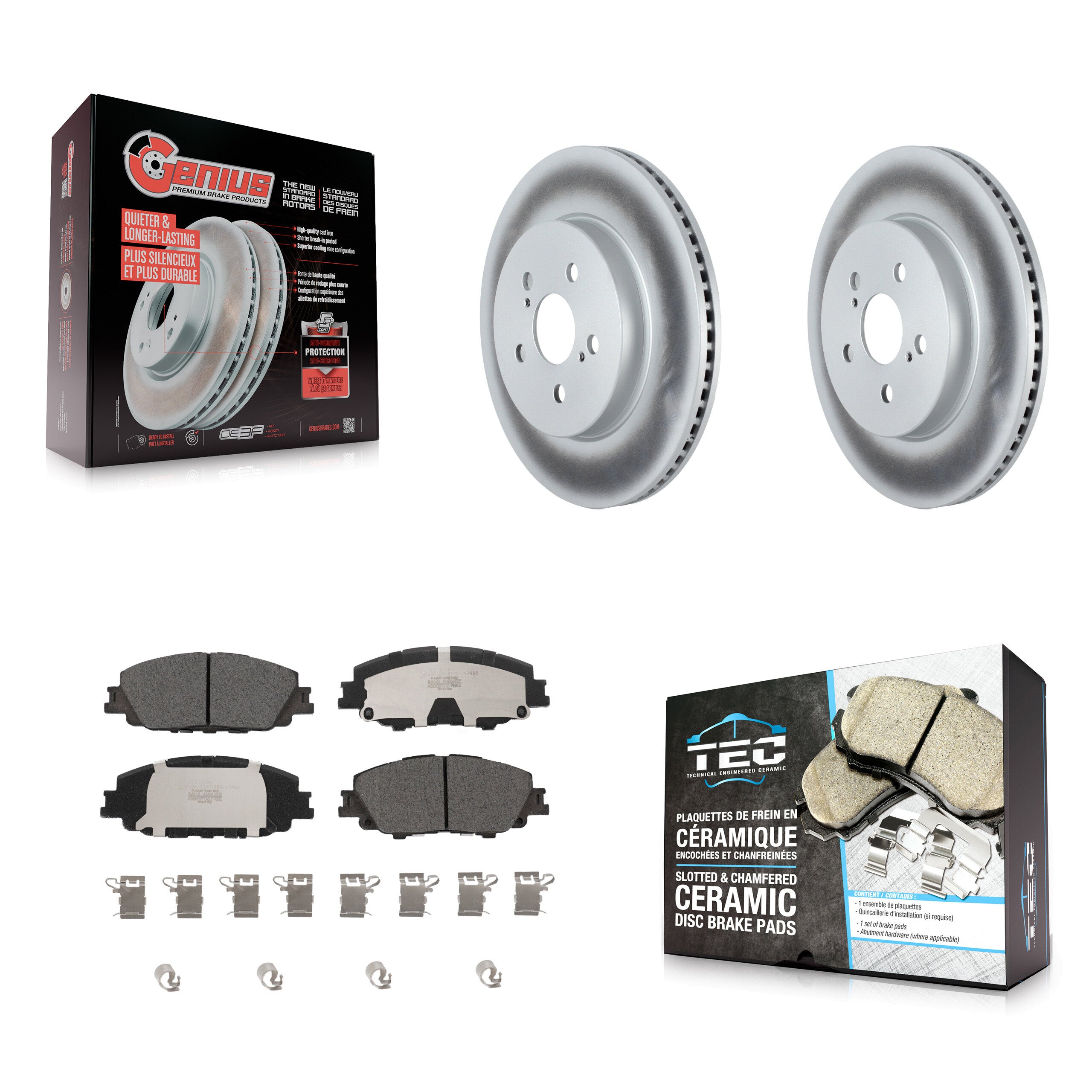 Transit Auto KGT-102896 Disc Brake Kit for 2019-2024 Toyota Corolla, Toyota Prius Prime - Front