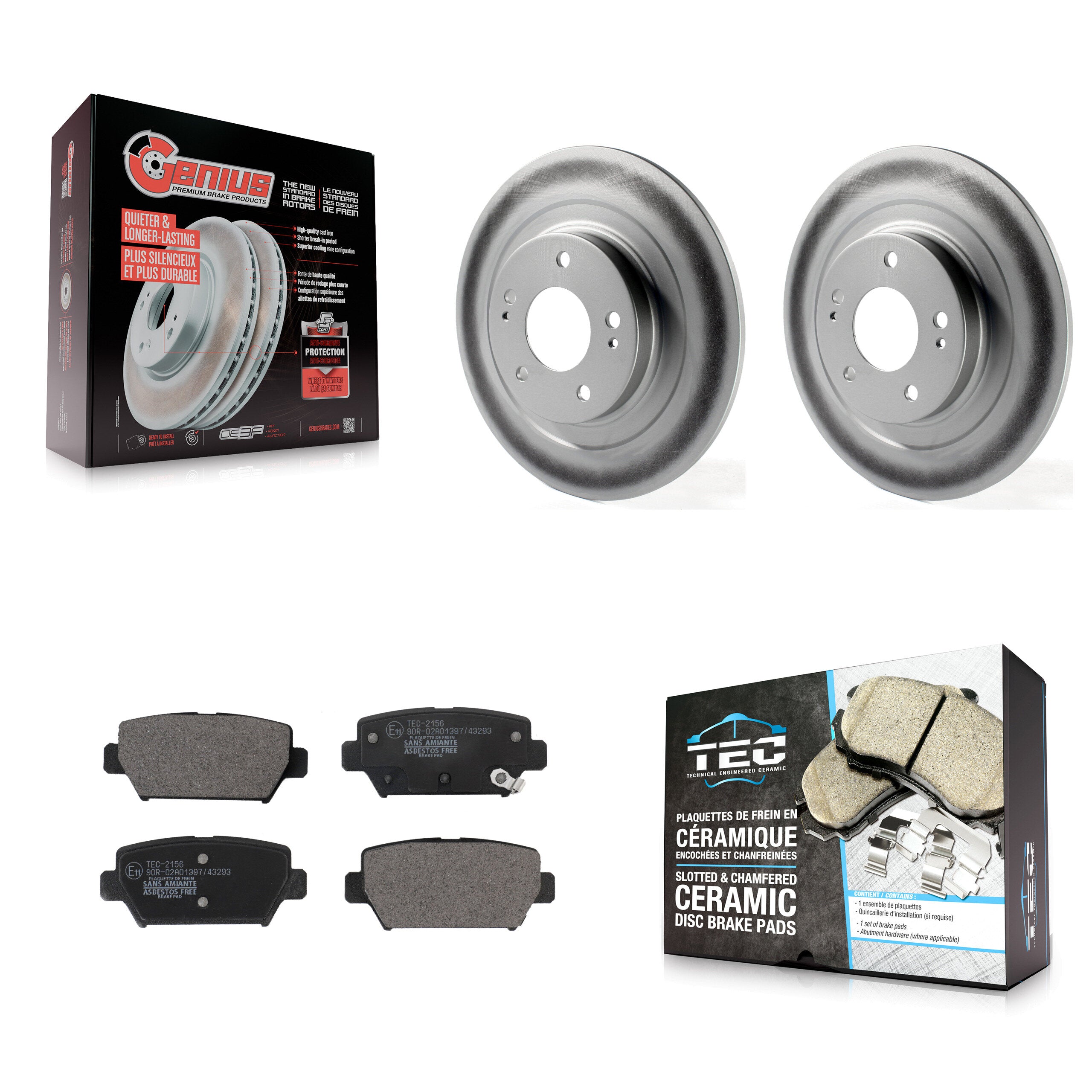 Transit Auto KGT-102915 Disc Brake Kit for 2018-2022 Mitsubishi Eclipse Cross - Rear