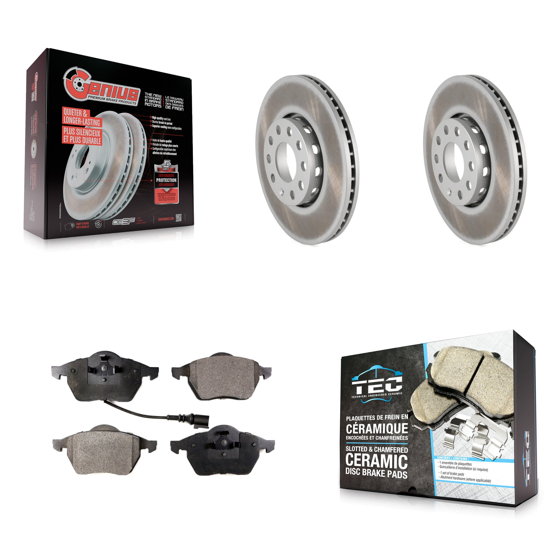 Transit Auto KGT-102929 Disc Brake Kit for 1992-1999 Audi A6 Quattro, Audi 100 Quattro - Front