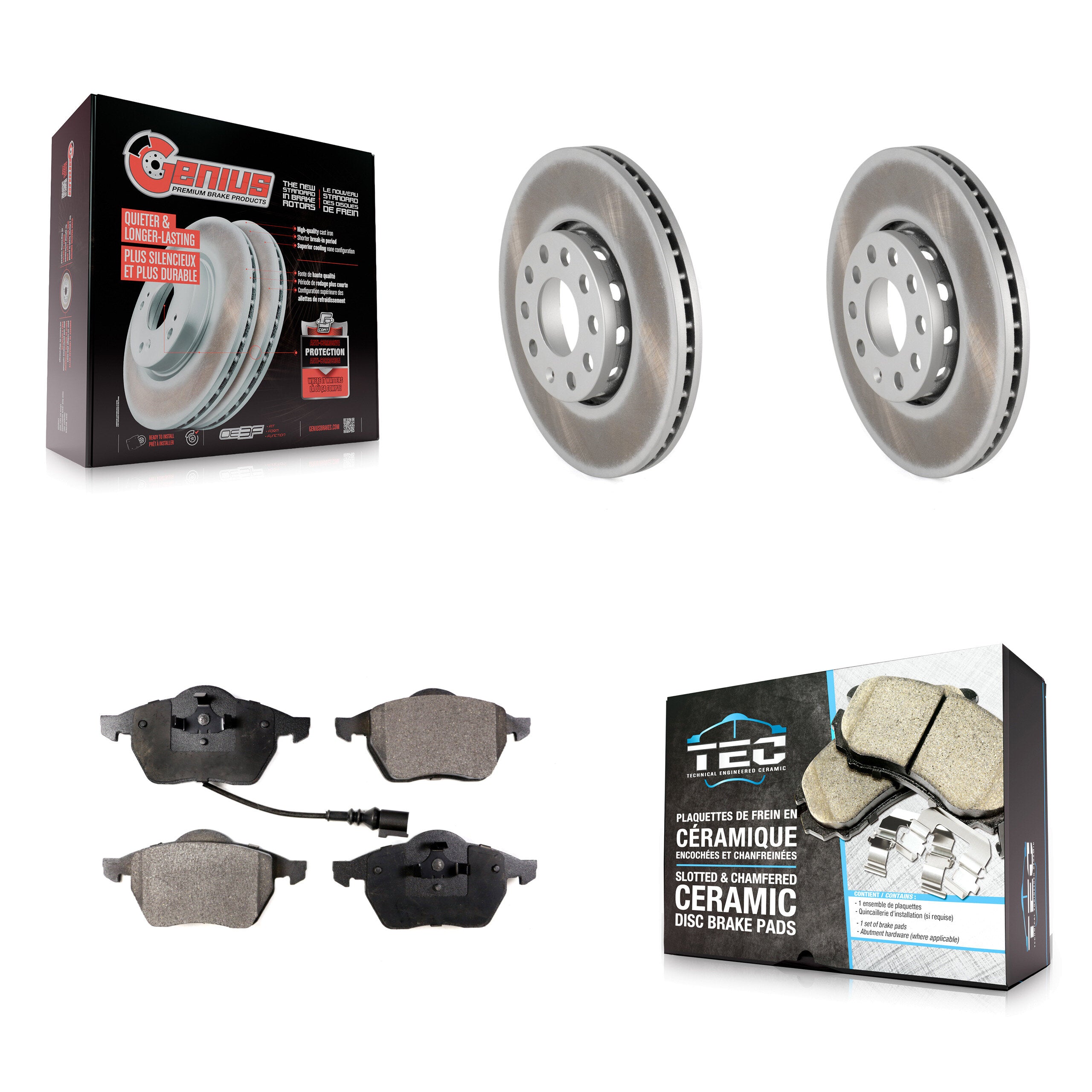 Transit Auto KGT-102929 Disc Brake Kit for 1992-1999 Audi A6 Quattro, Audi 100 Quattro - Front
