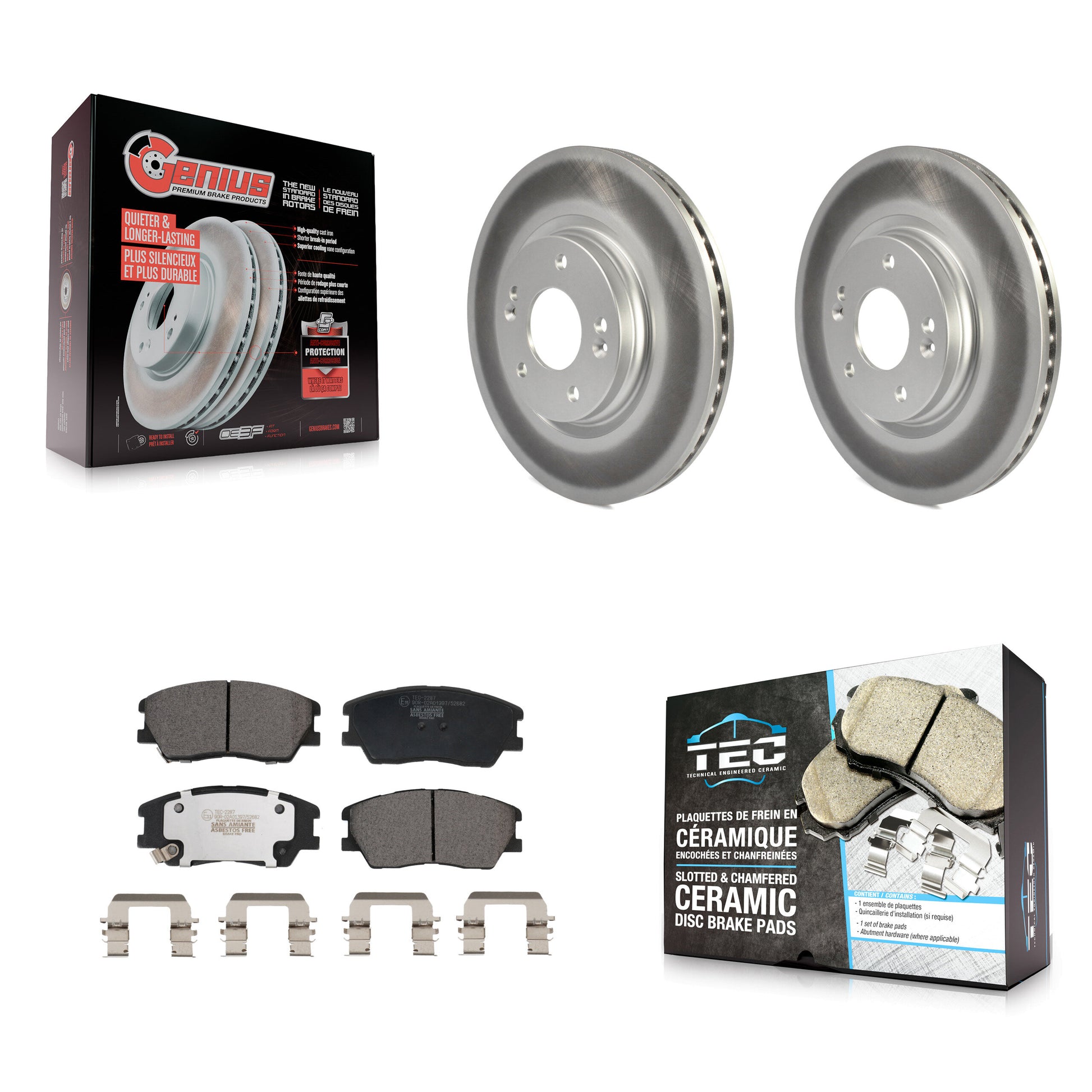Transit Auto KGT-102936 Disc Brake Kit for 2017-2023 Kia Soul, Kia Soul EV - Front