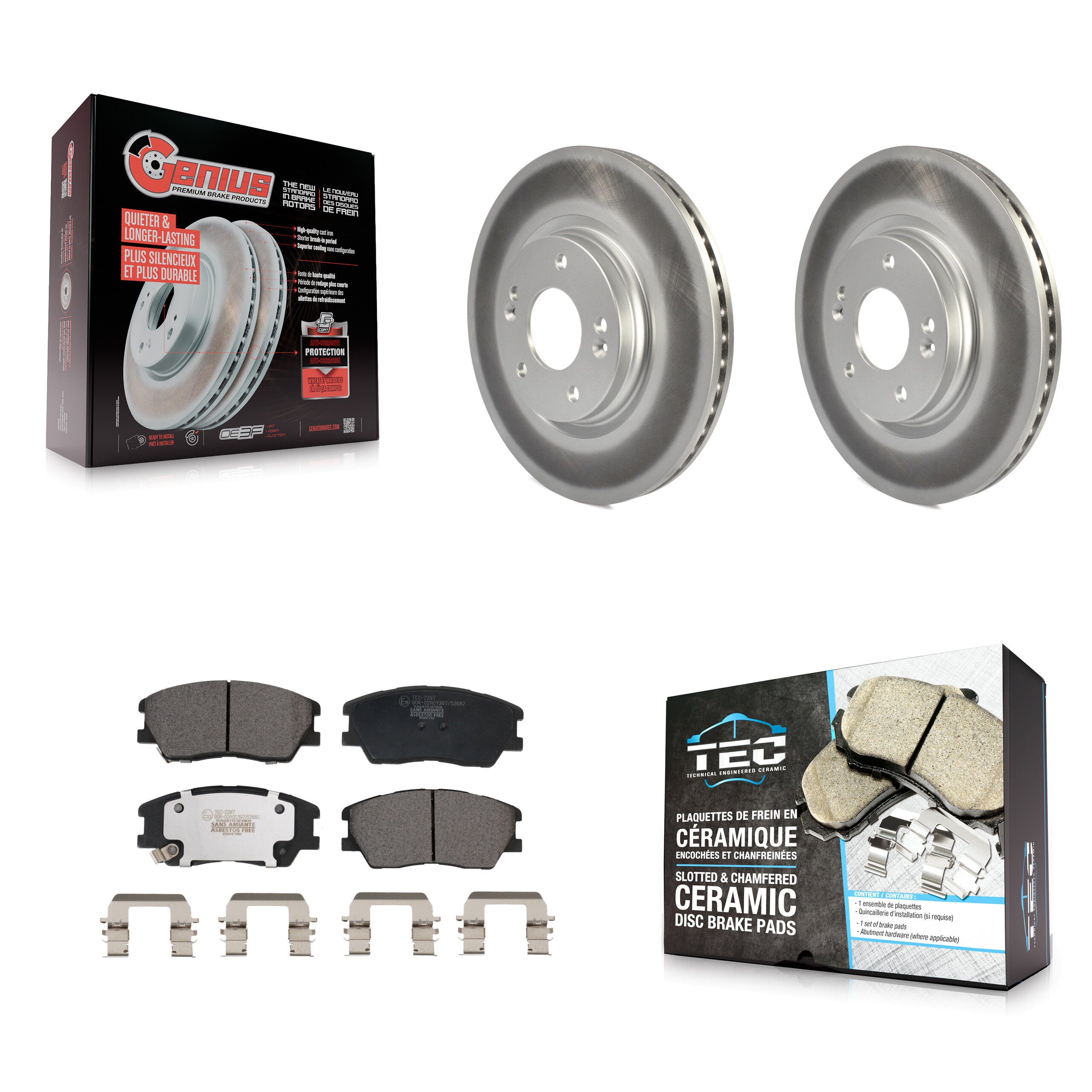 Transit Auto KGT-102936 Disc Brake Kit for 2017-2023 Kia Soul, Kia Soul EV - Front
