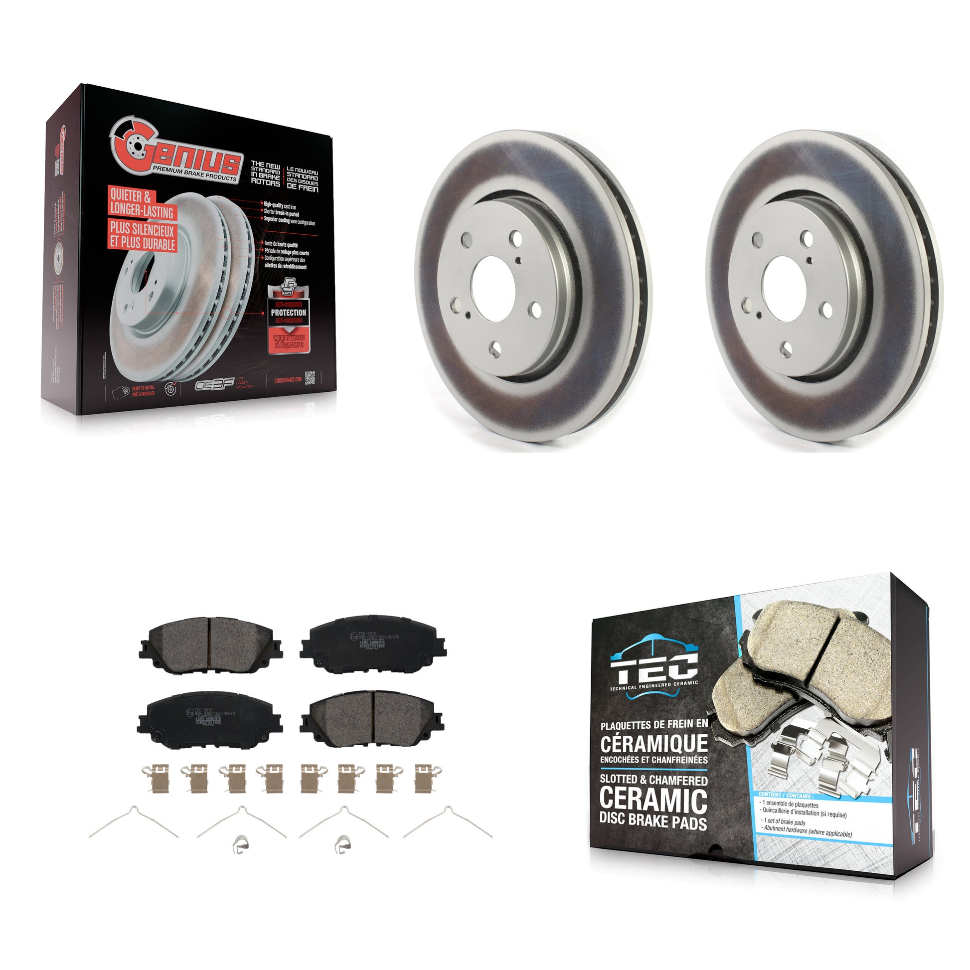 Transit Auto KGT-102940 Disc Brake Kit for 2019 Toyota C-HR - Front