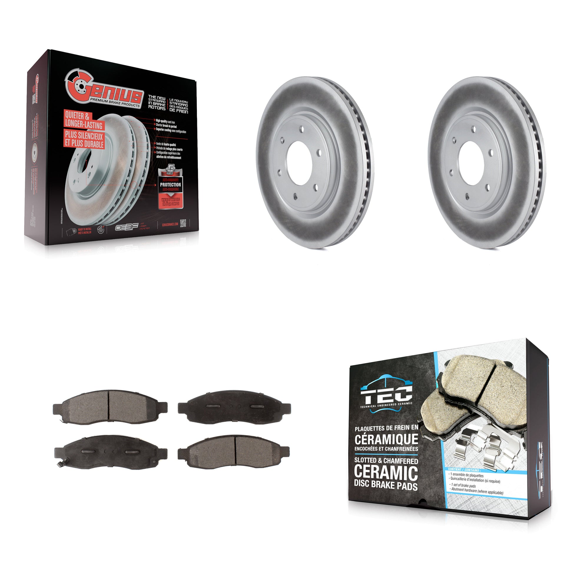 Transit Auto KGT-102942 Disc Brake Kit for 2007 Nissan TITAN - Front