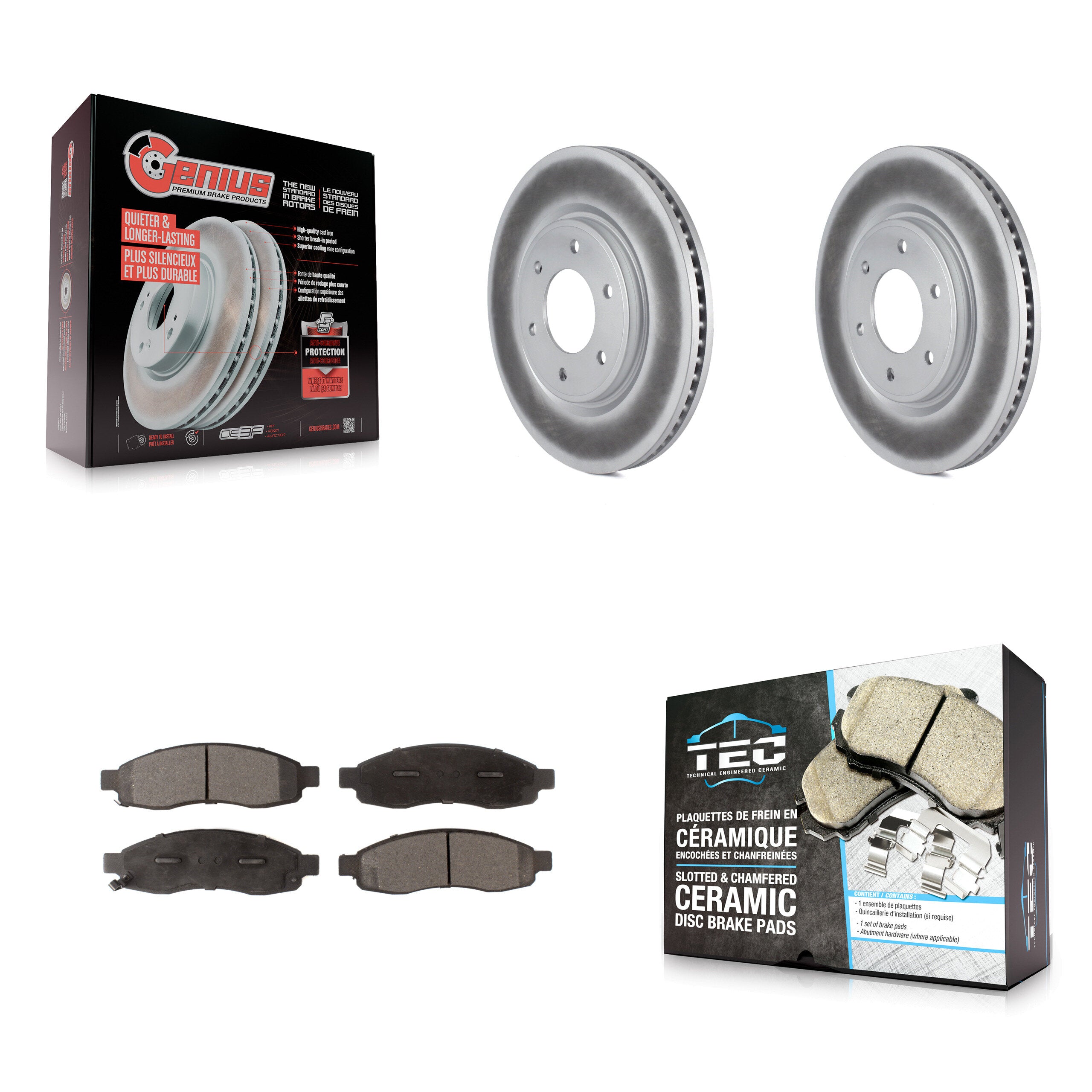 Transit Auto KGT-102942 Disc Brake Kit for 2007 Nissan TITAN - Front