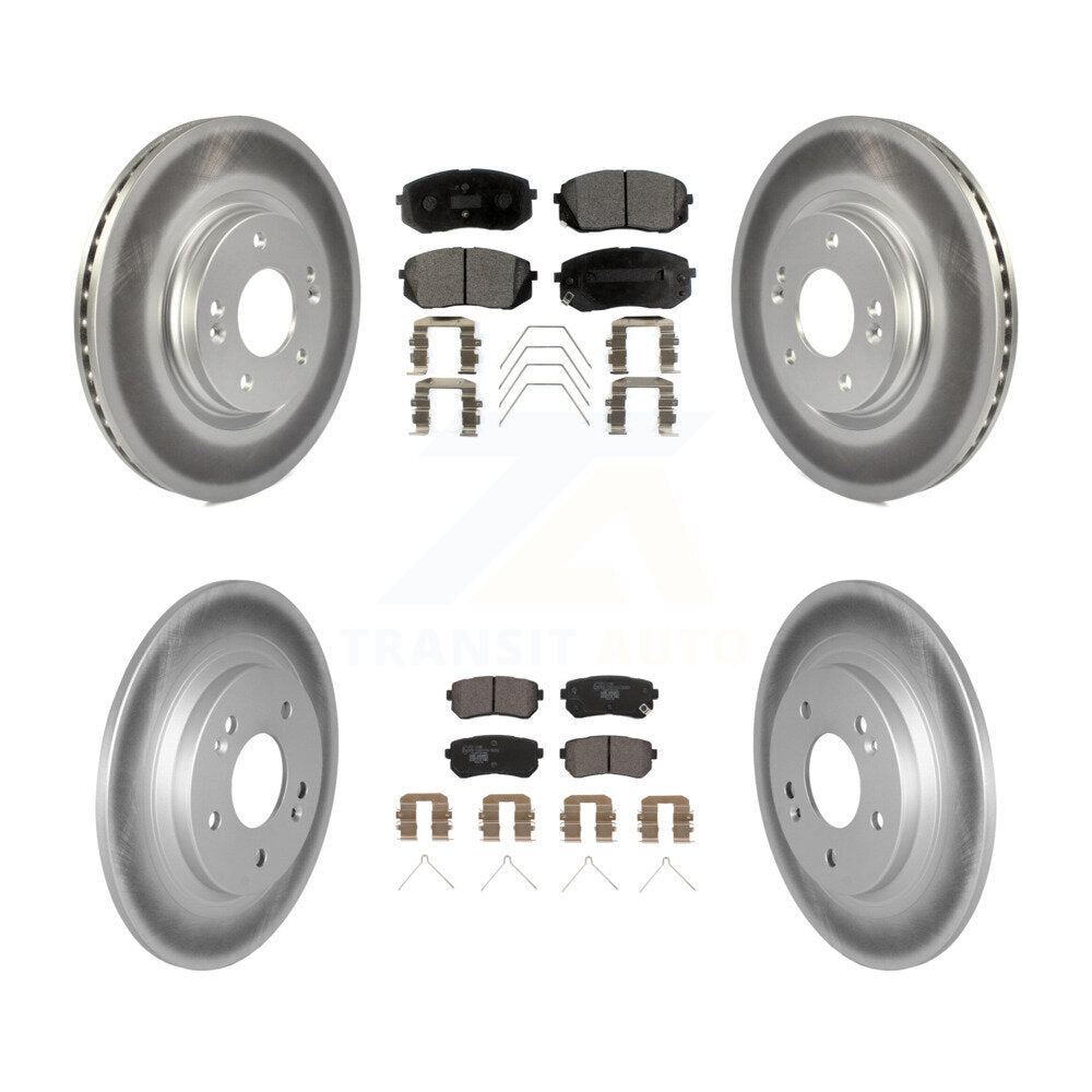 Transit Auto KGT-102946 Disc Brake Kit for 2018-2024 Hyundai Kona, Kia Seltos - Front and Rear