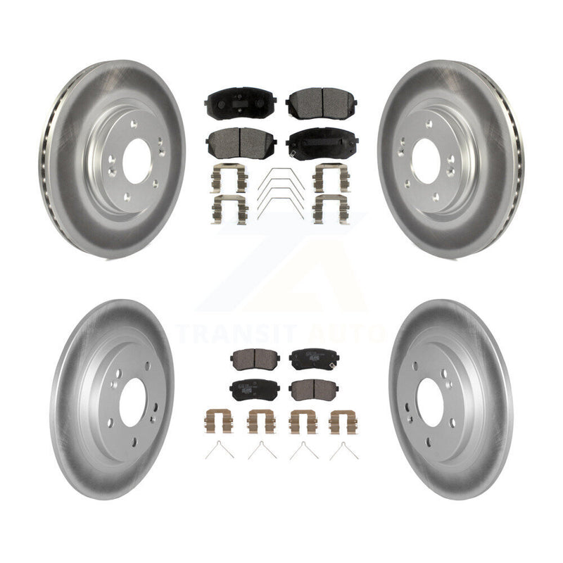 Transit Auto KGT-102946 Disc Brake Kit for 2018-2024 Hyundai Kona, Kia Seltos - Front and Rear