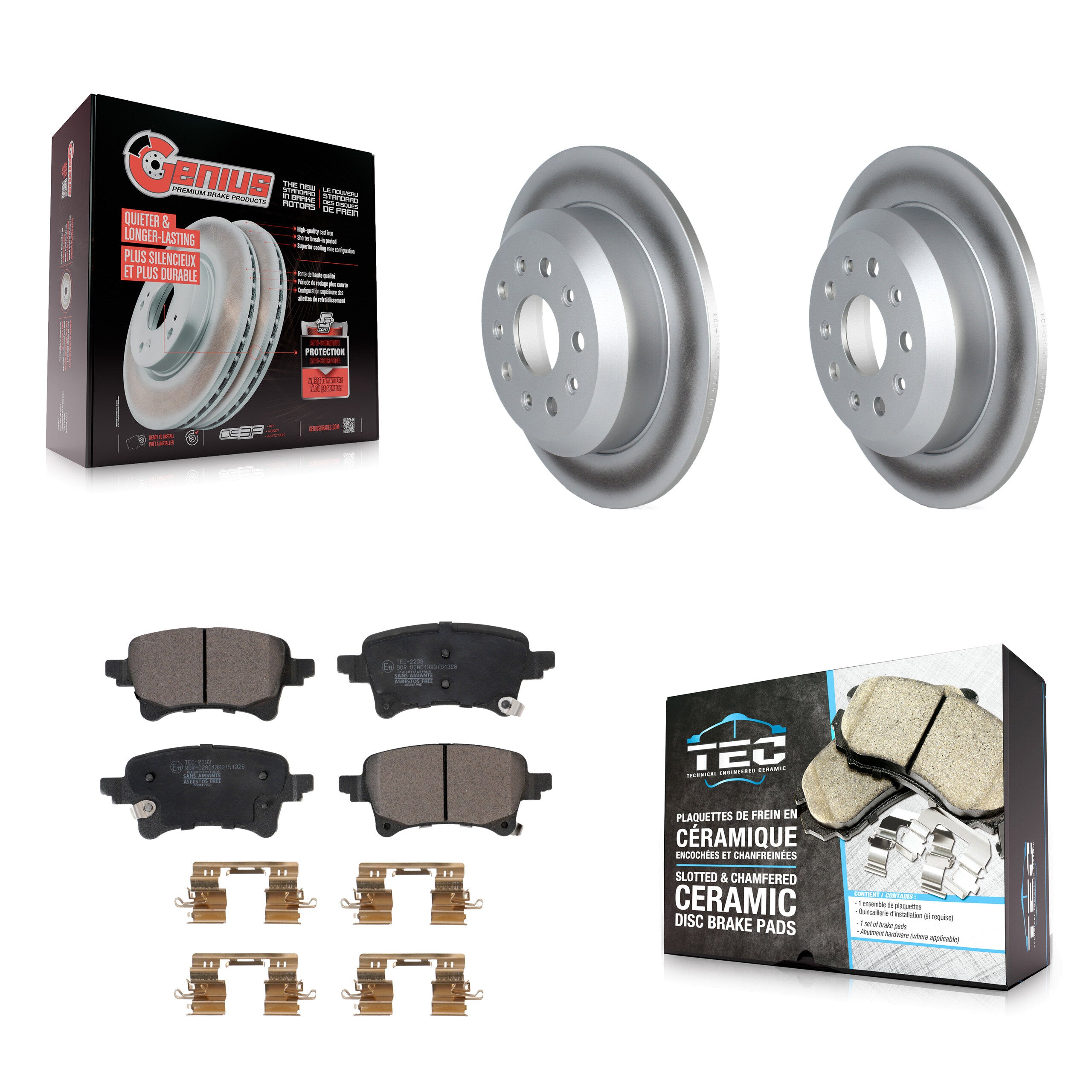 Transit Auto KGT-102971 Disc Brake Kit for 2021 Jeep Wrangler - Rear