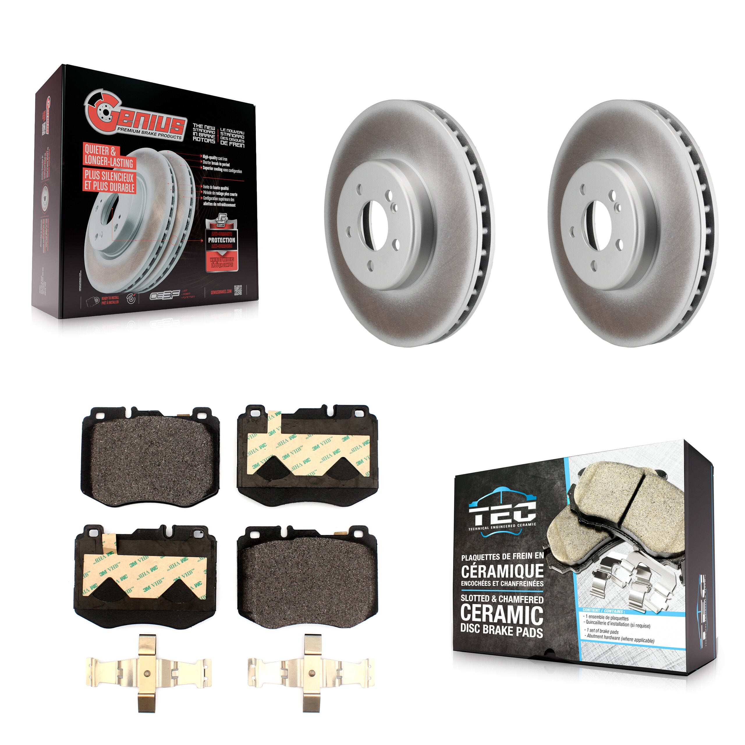 Transit Auto KGT-102982 Disc Brake Kit for 2015-2020 Mercedes-Benz C300, Mercedes-Benz C350e, Mercedes-Benz C400 - Front