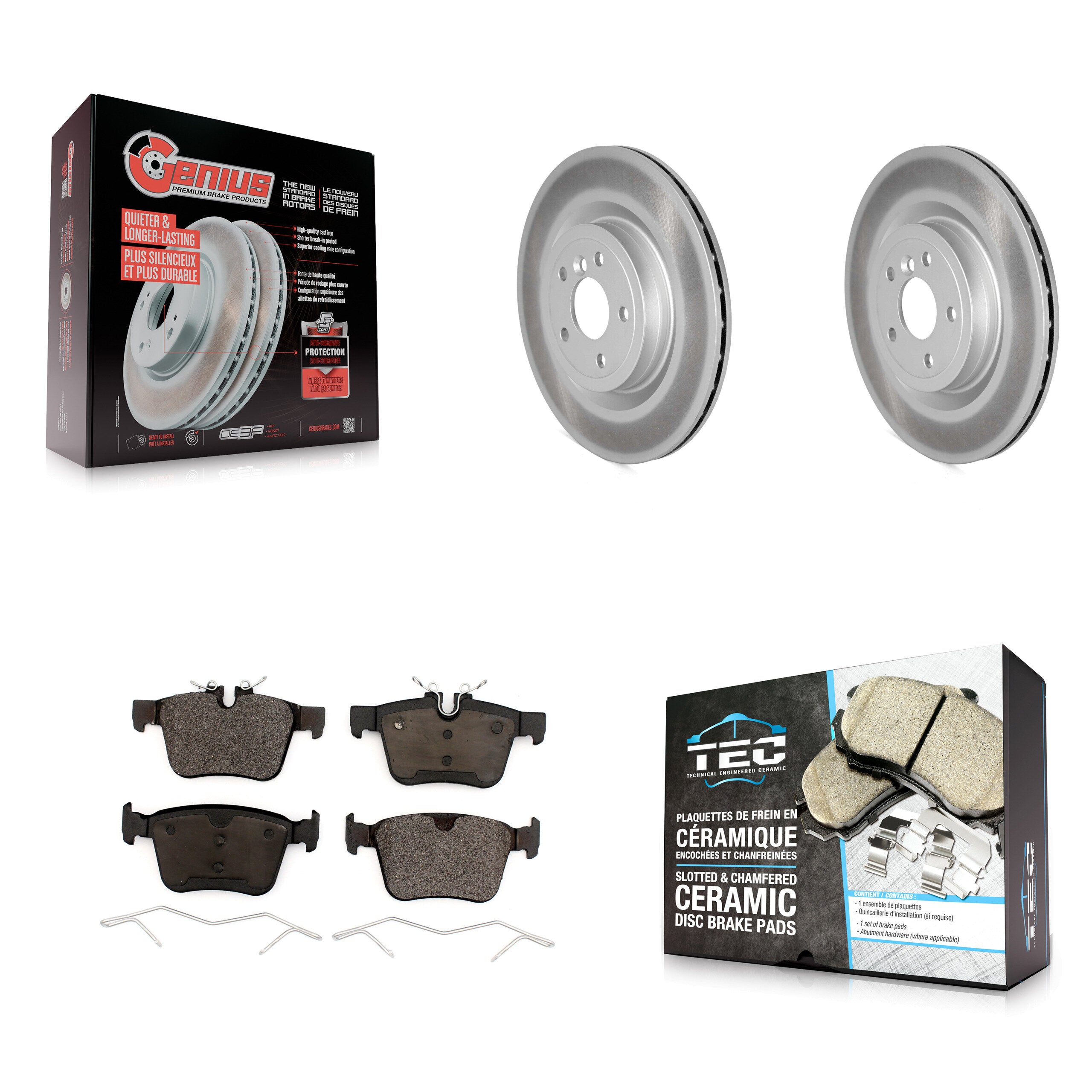 Transit Auto KGT-103064 Disc Brake Kit for 2016-2022 Jaguar XE, Jaguar XF - Rear