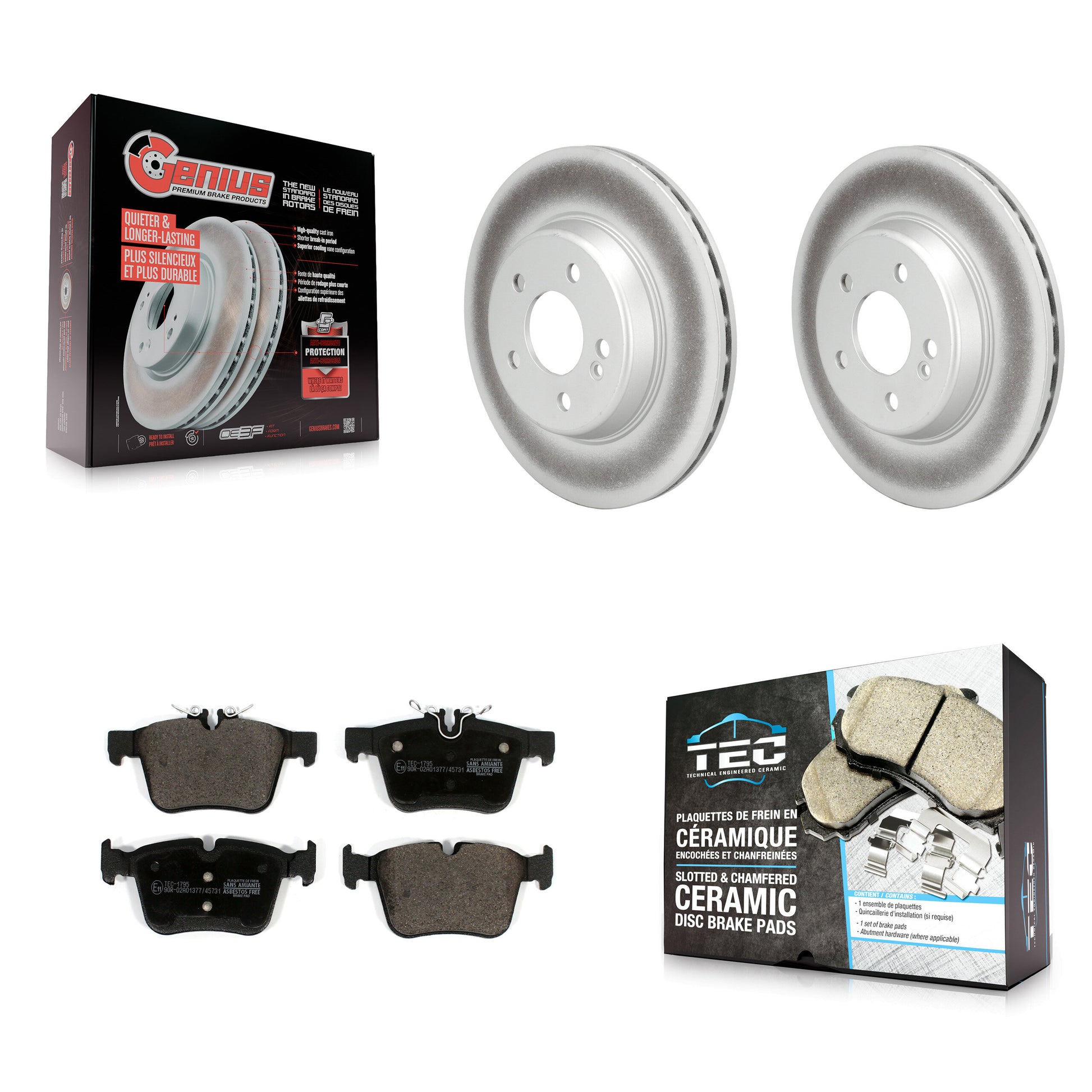Transit Auto KGT-103065 Disc Brake Kit for 2015-2021 Mercedes-Benz C300, Mercedes-Benz C350e, Mercedes-Benz C400 - Rear