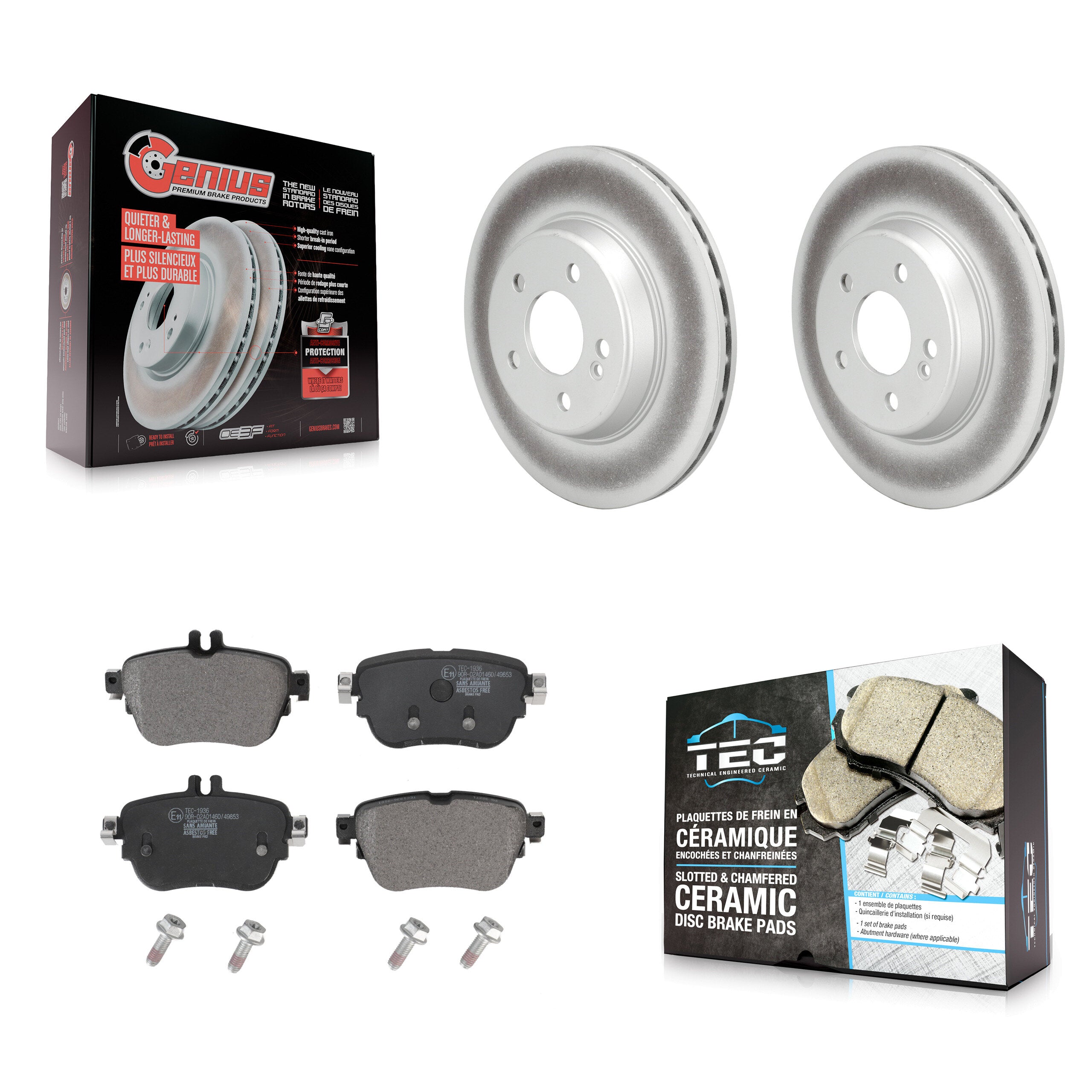 Transit Auto KGT-103066 Disc Brake Kit for 2017-2021 Mercedes-Benz E350, Mercedes-Benz E300 - Rear