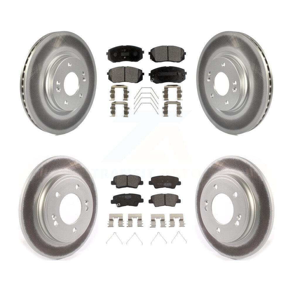 Transit Auto KGT-103098 Disc Brake Kit for 2019-2023 Kia Forte, Kia Forte5, Hyundai Veloster - Front and Rear