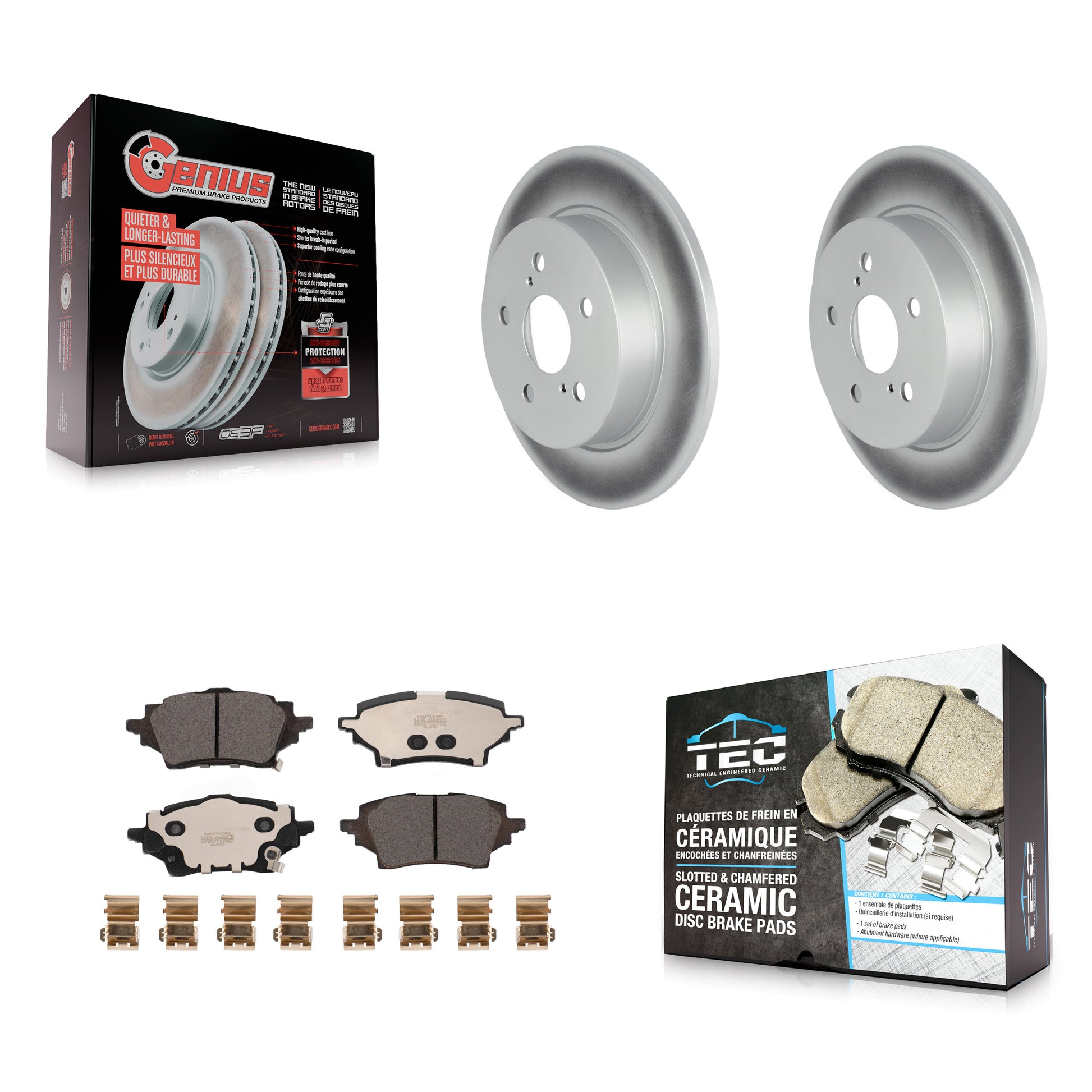 Transit Auto KGT-103119 Disc Brake Kit for 2019-2021 Toyota C-HR - Rear