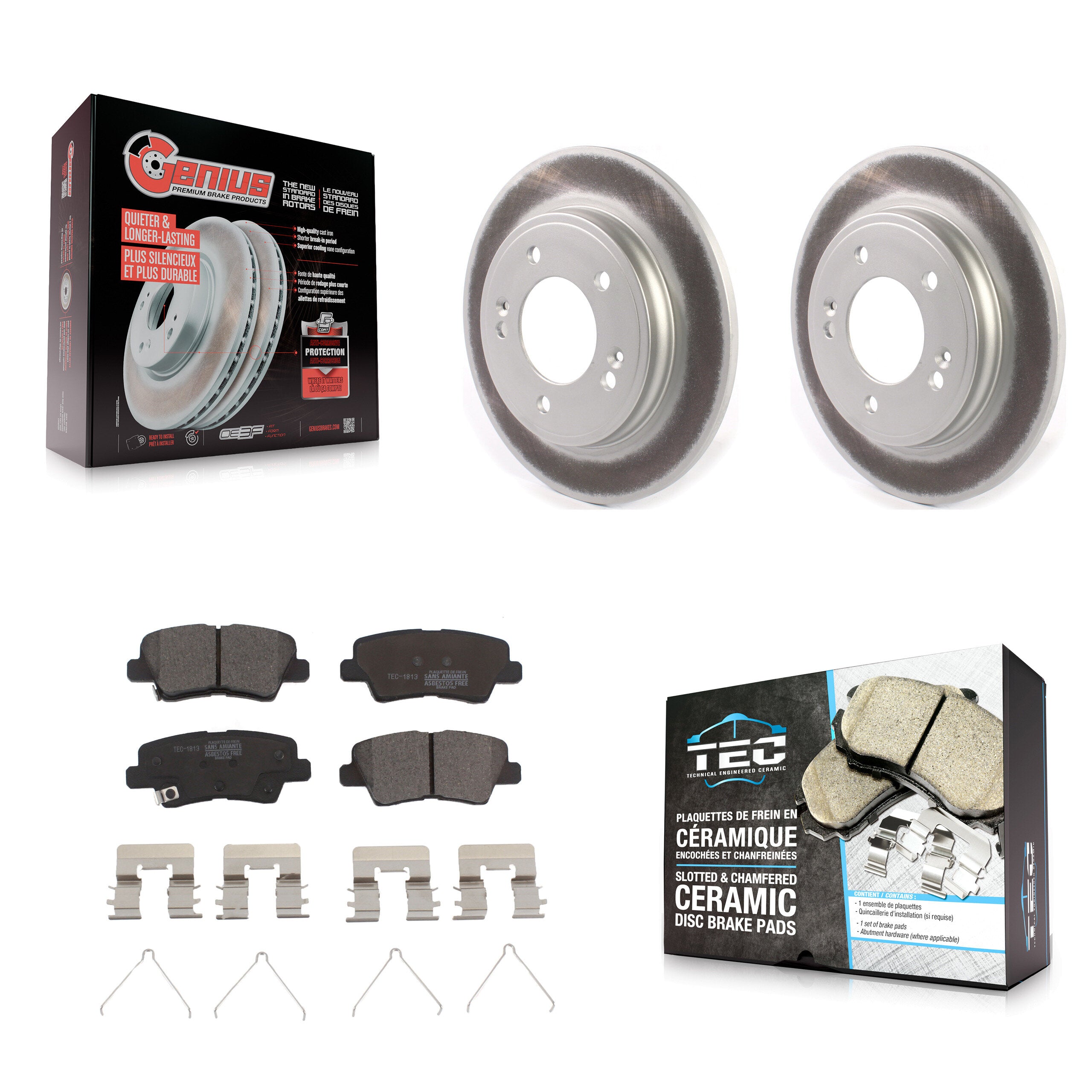 Transit Auto KGT-103120 Disc Brake Kit for 2019-2023 Kia Forte, Kia Forte5, Hyundai Veloster - Rear
