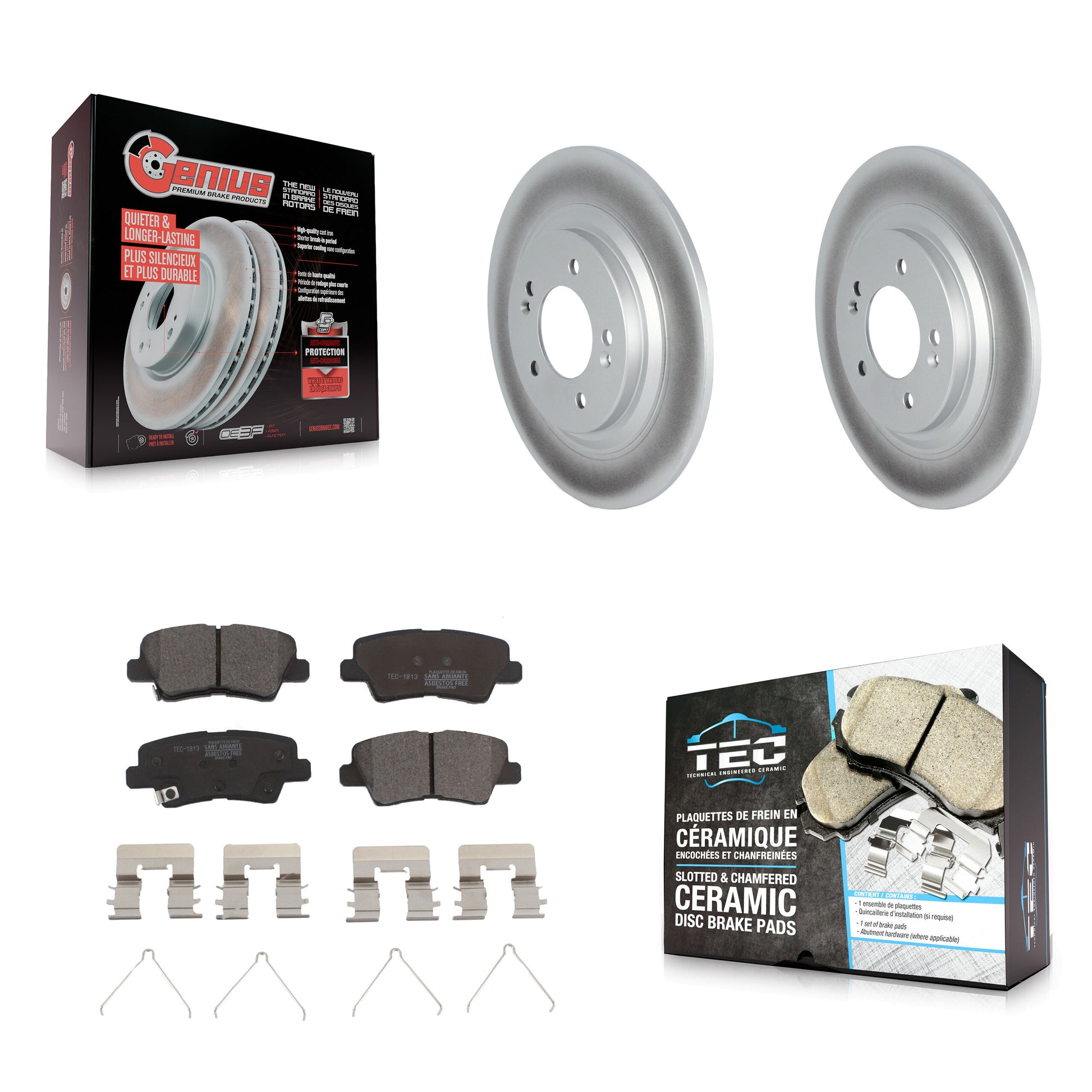 Transit Auto KGT-103121 Disc Brake Kit for 2019-2023 Kia Soul EV, Hyundai Kona Electric, Kia Niro EV - Rear