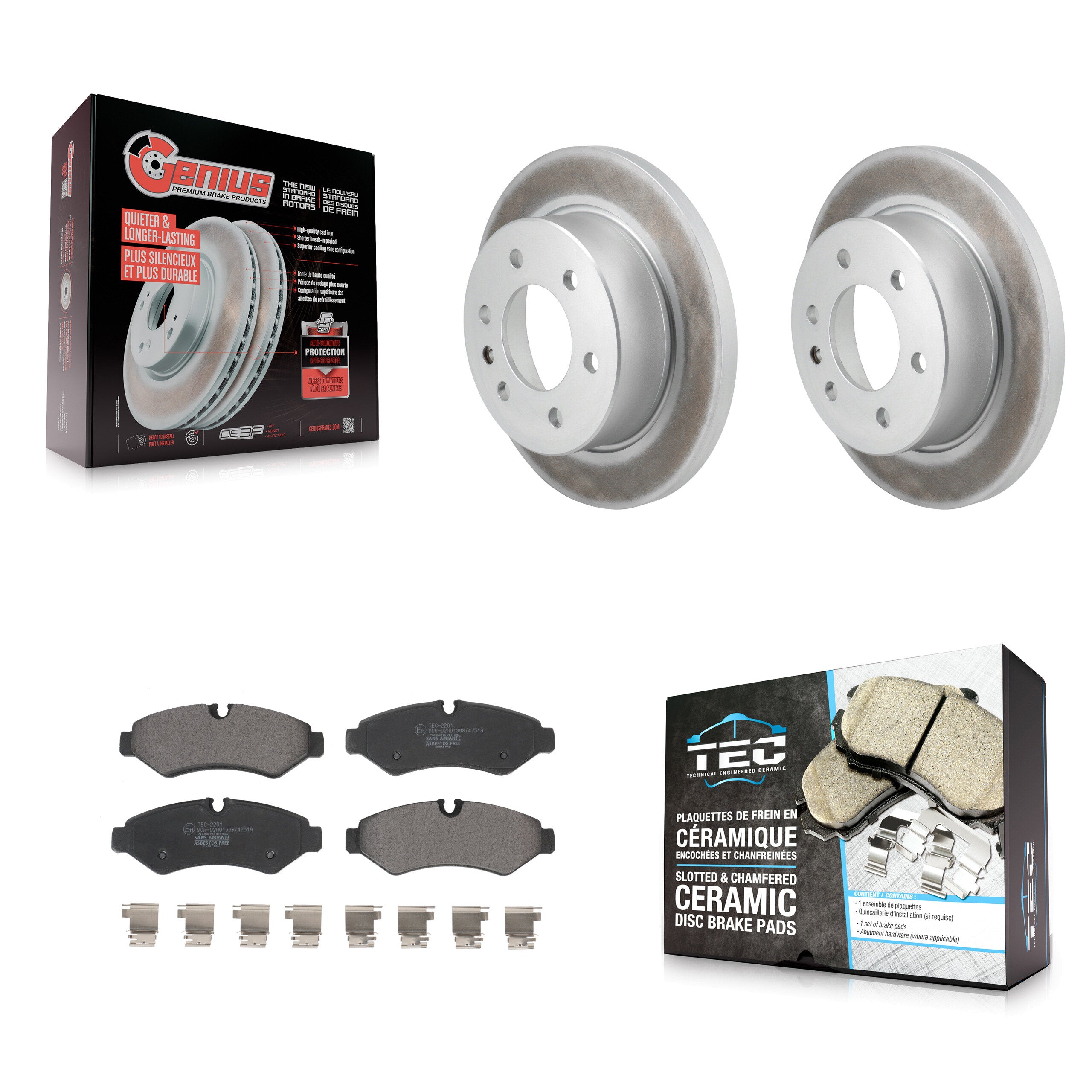 Transit Auto KGT-103197 Disc Brake Kit for 2019-2024 Mercedes-Benz Sprinter 3500, Freightliner Sprinter 2500 and More - Rear