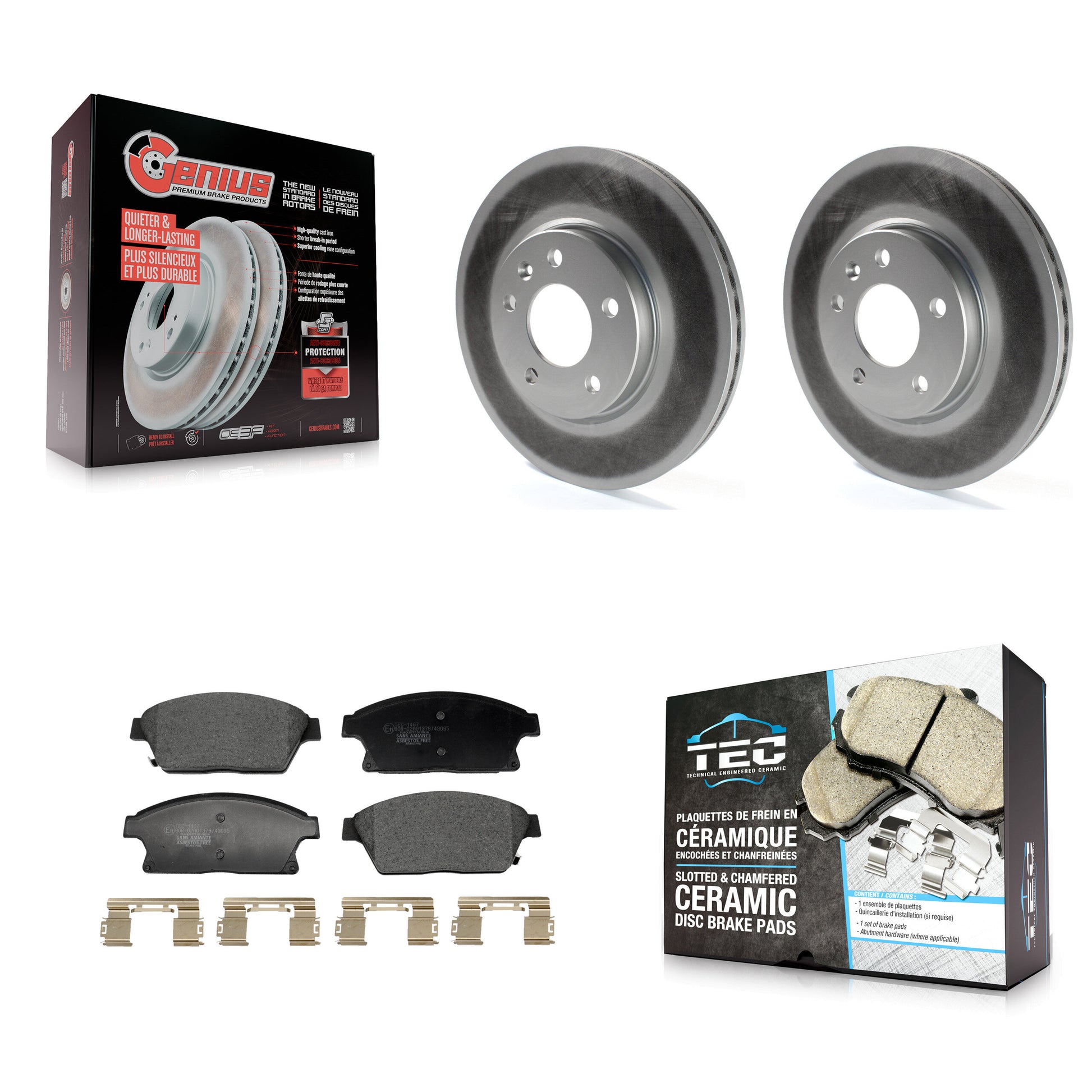 Transit Auto KGT-103242 Disc Brake Kit for 2011-2017 Chevrolet Cruze, Buick Verano and More - Front