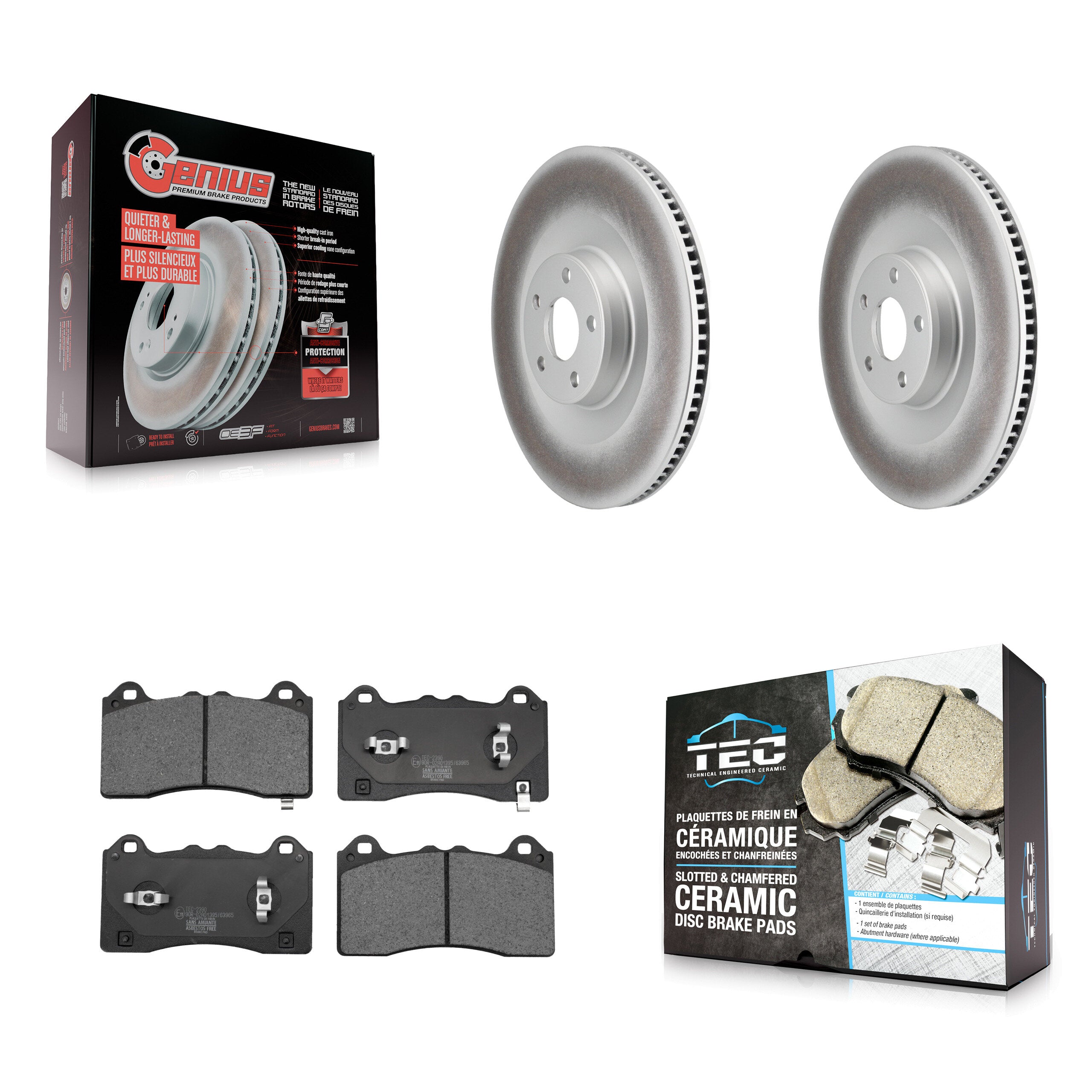 Transit Auto KGT-103248 Disc Brake Kit for 2021-2023 Ford Mustang Mach-E - Front