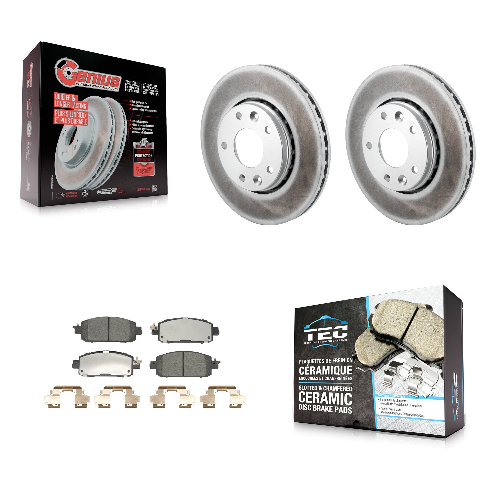 Transit Auto KGT-103249 Disc Brake Kit for 2020-2023 Nissan Kicks, Nissan Sentra - Front