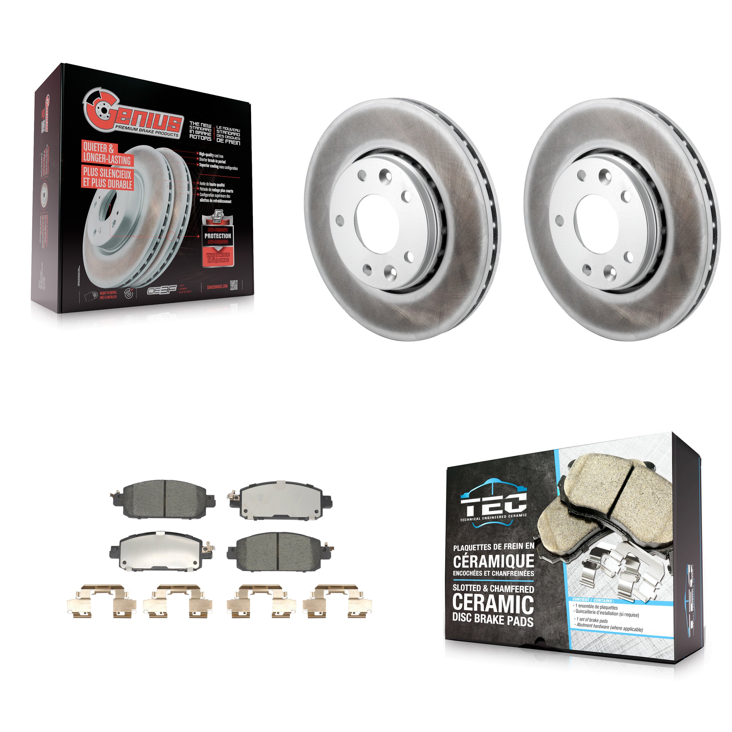 Transit Auto KGT-103249 Disc Brake Kit for 2020-2023 Nissan Kicks, Nissan Sentra - Front
