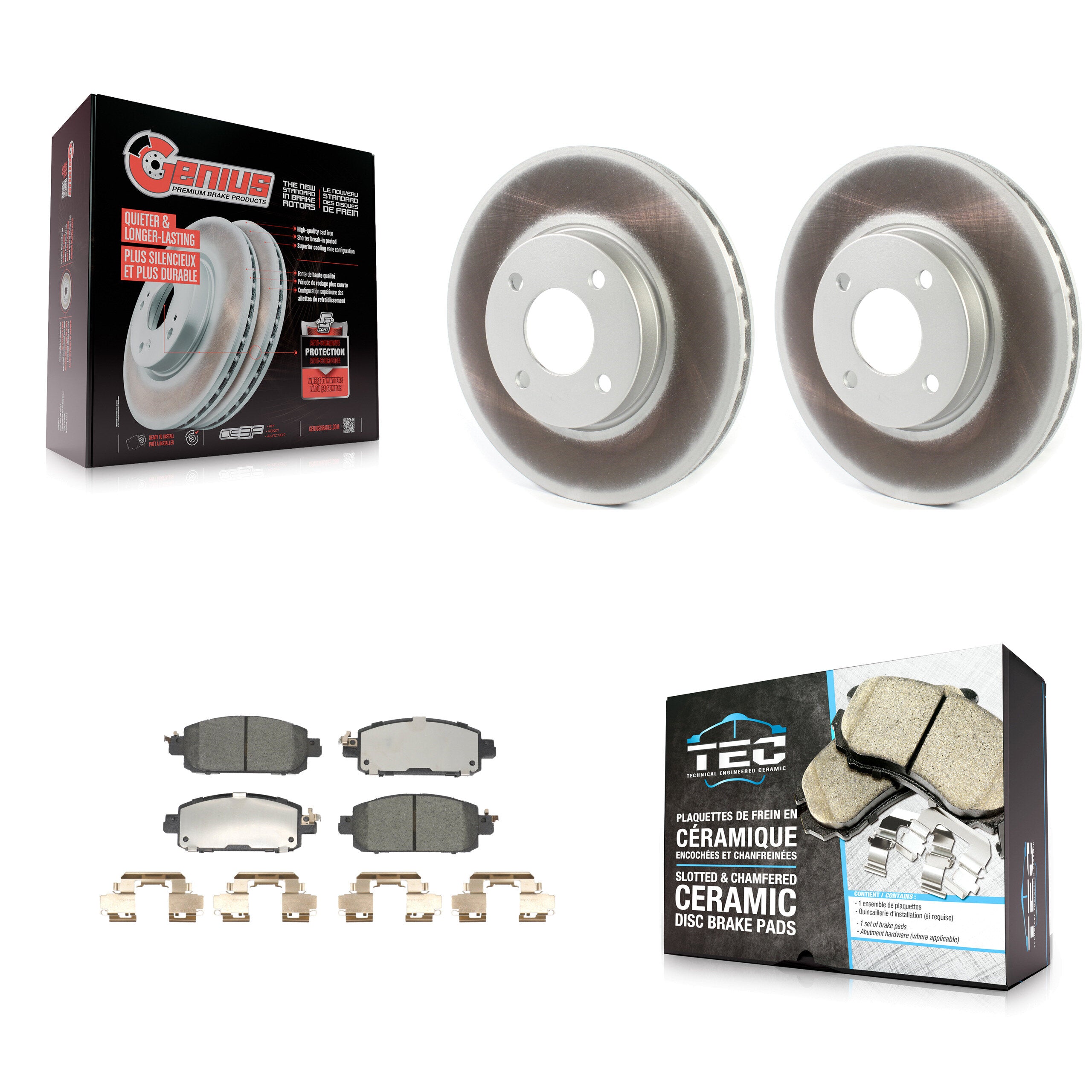 Transit Auto KGT-103250 Disc Brake Kit for 2024 Nissan Sentra - Front