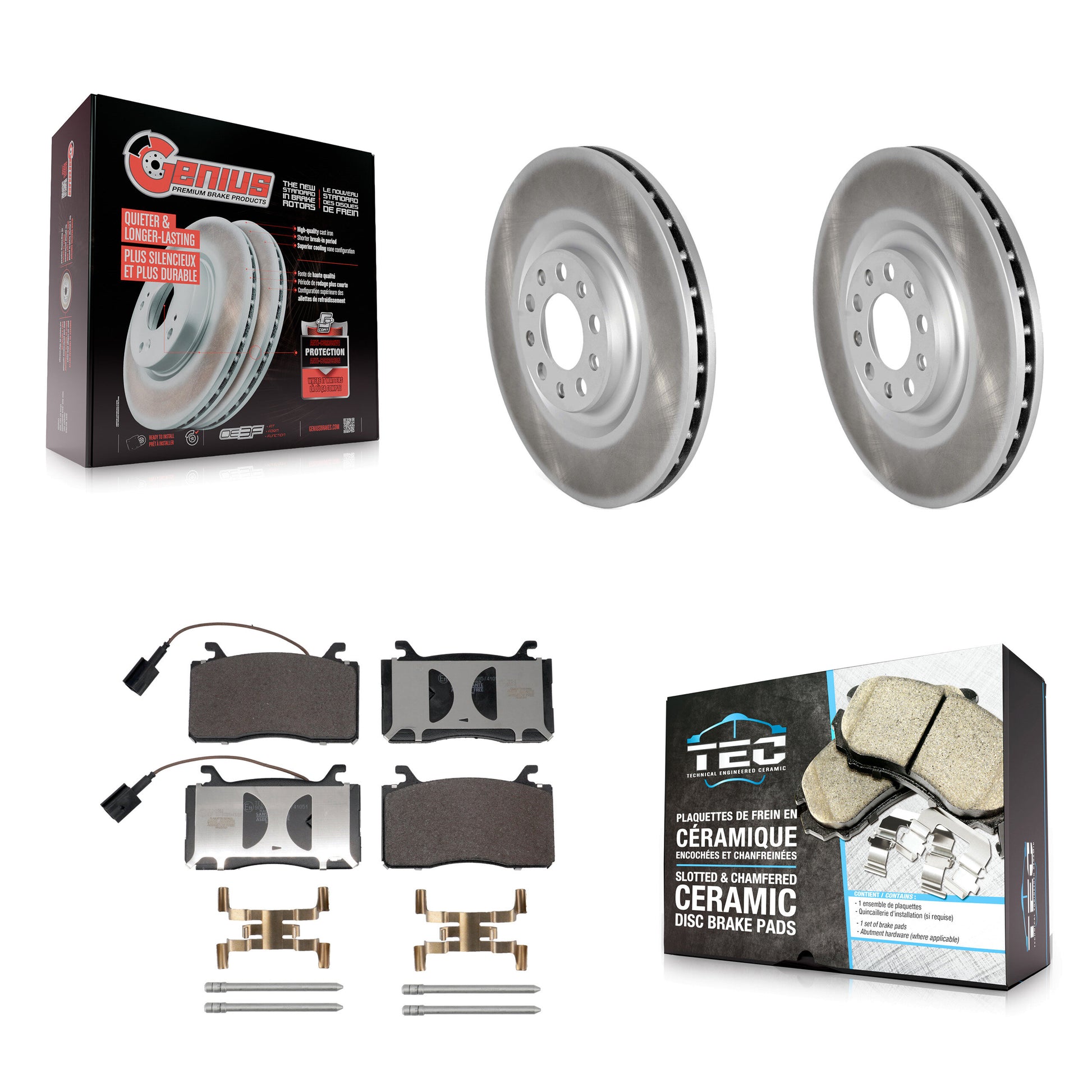 Transit Auto KGT-103258 Disc Brake Kit for 2017-2022 Alfa Romeo Stelvio, Alfa Romeo Giulia - Front