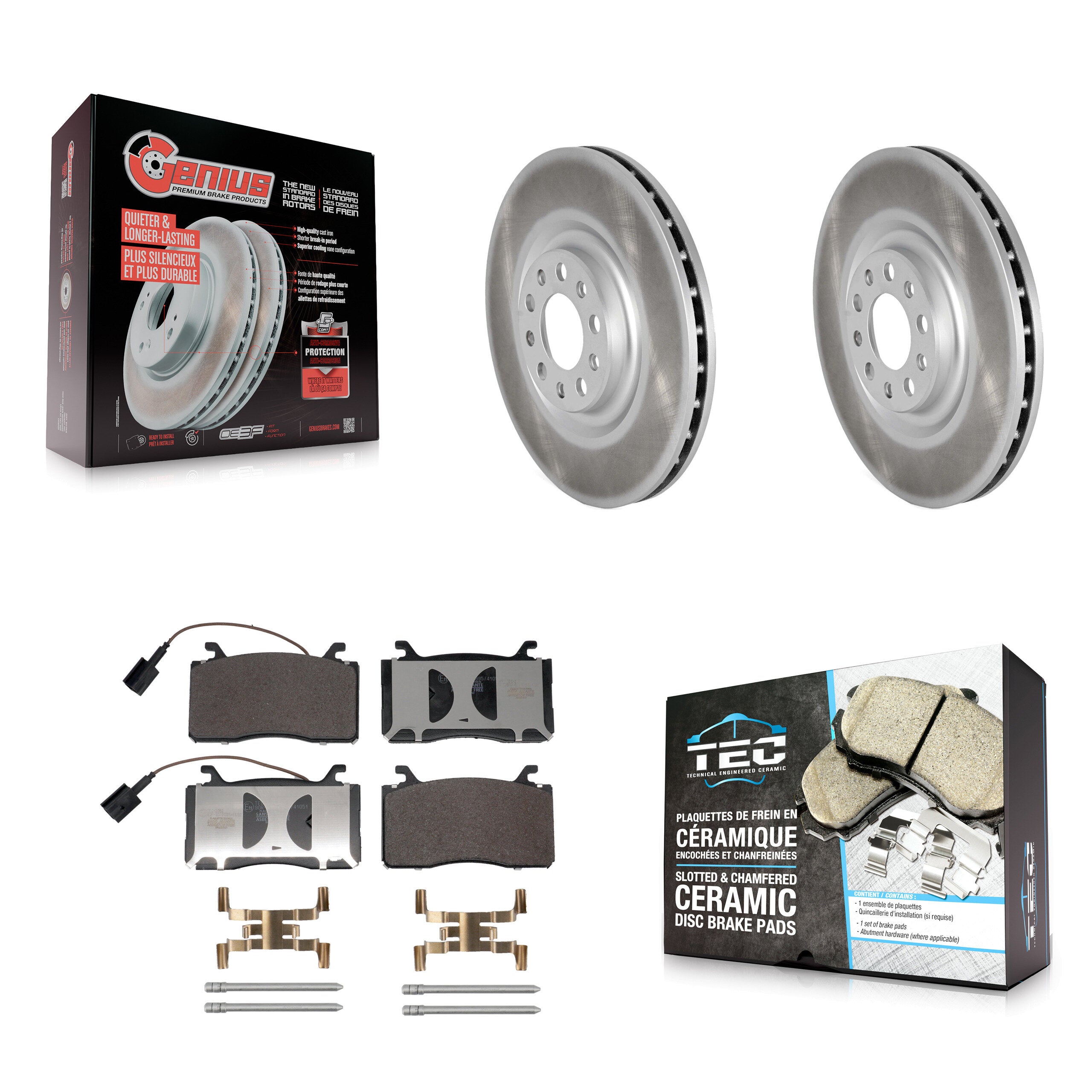 Transit Auto KGT-103258 Disc Brake Kit for 2017-2022 Alfa Romeo Stelvio, Alfa Romeo Giulia - Front
