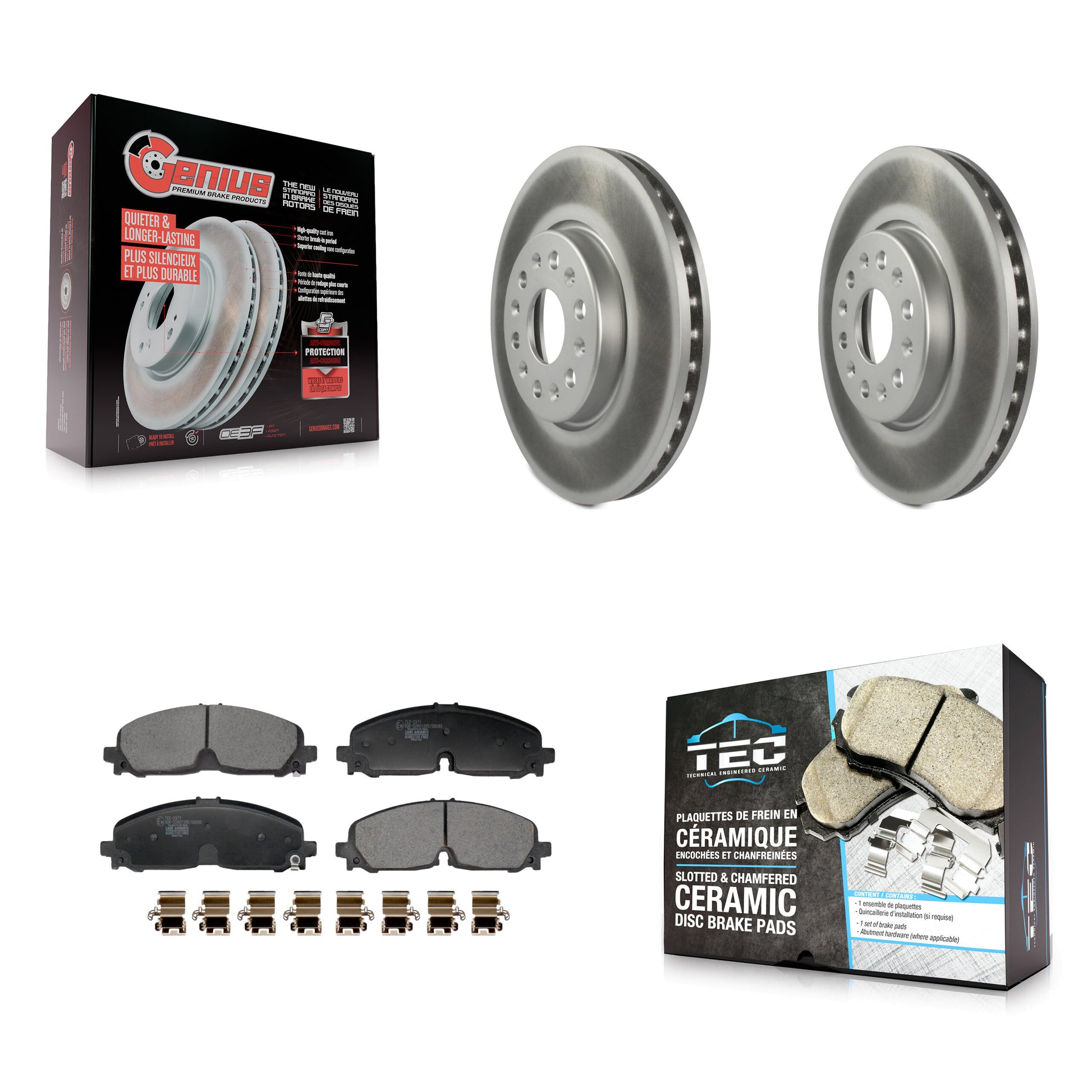Transit Auto KGT-103263 Disc Brake Kit for 2020-2024 Buick Enclave, Chevrolet Blazer and More - Front
